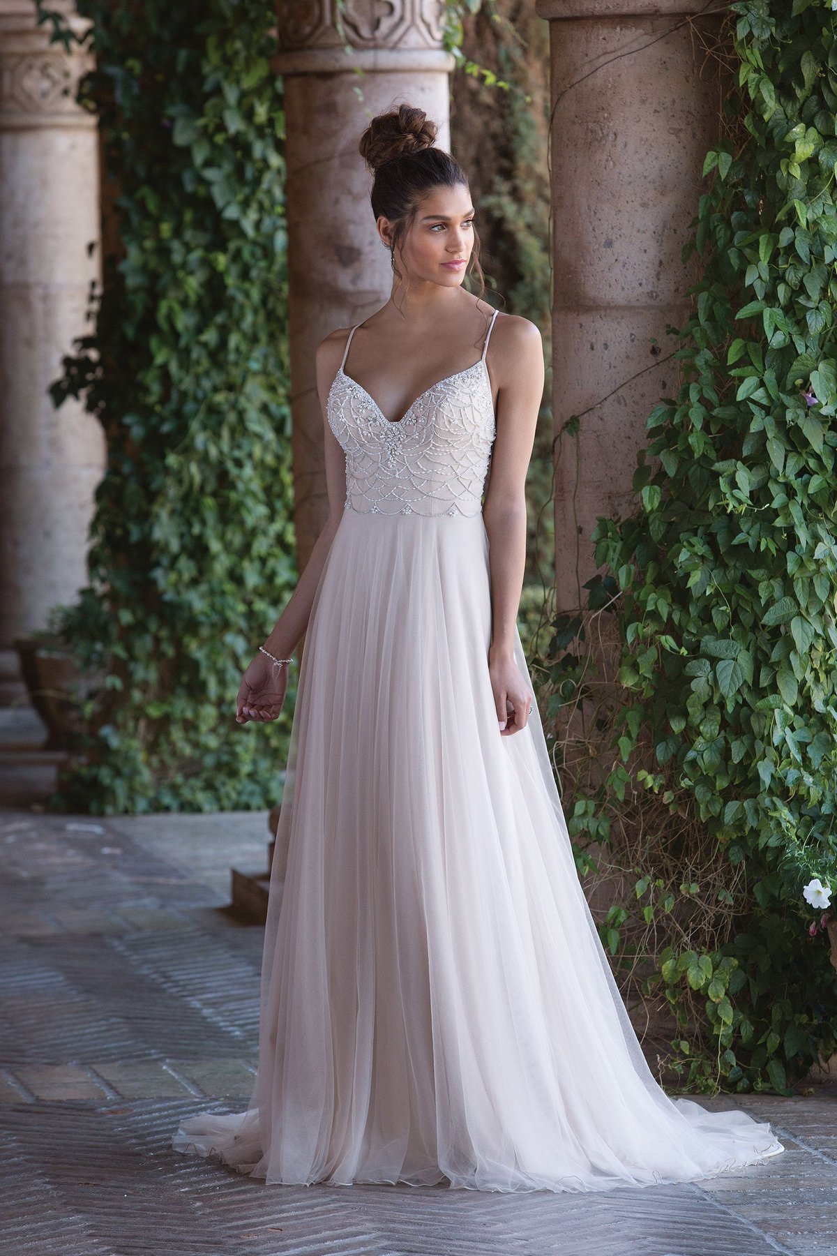 4028: Chandelier Beading A-Line Gown | Sincerity Bridal