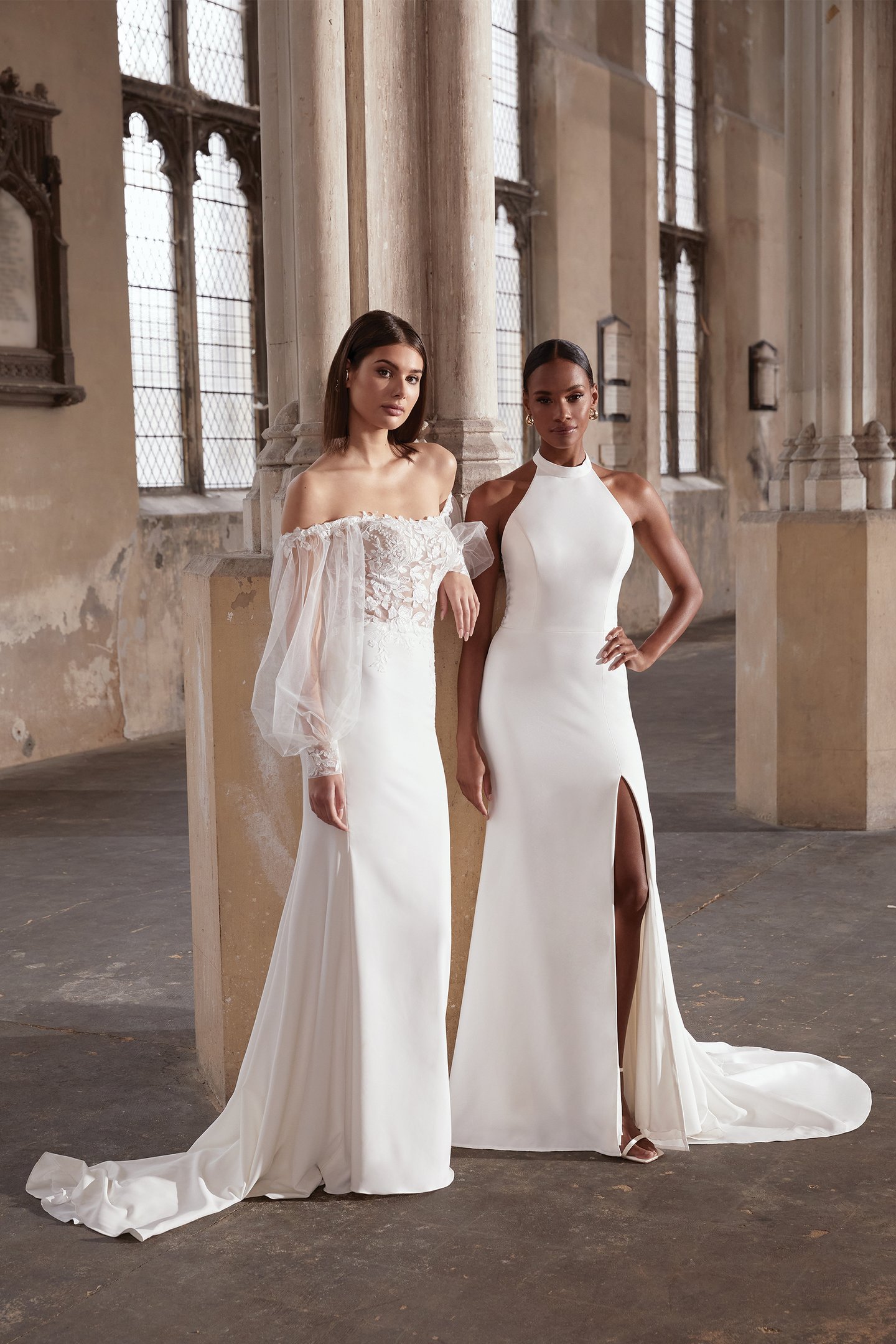 Adore by Justin Alexander 11292 Rebel Crepe Fit and Flare Wedding Dress with Chiffon Self-Tie Streamers