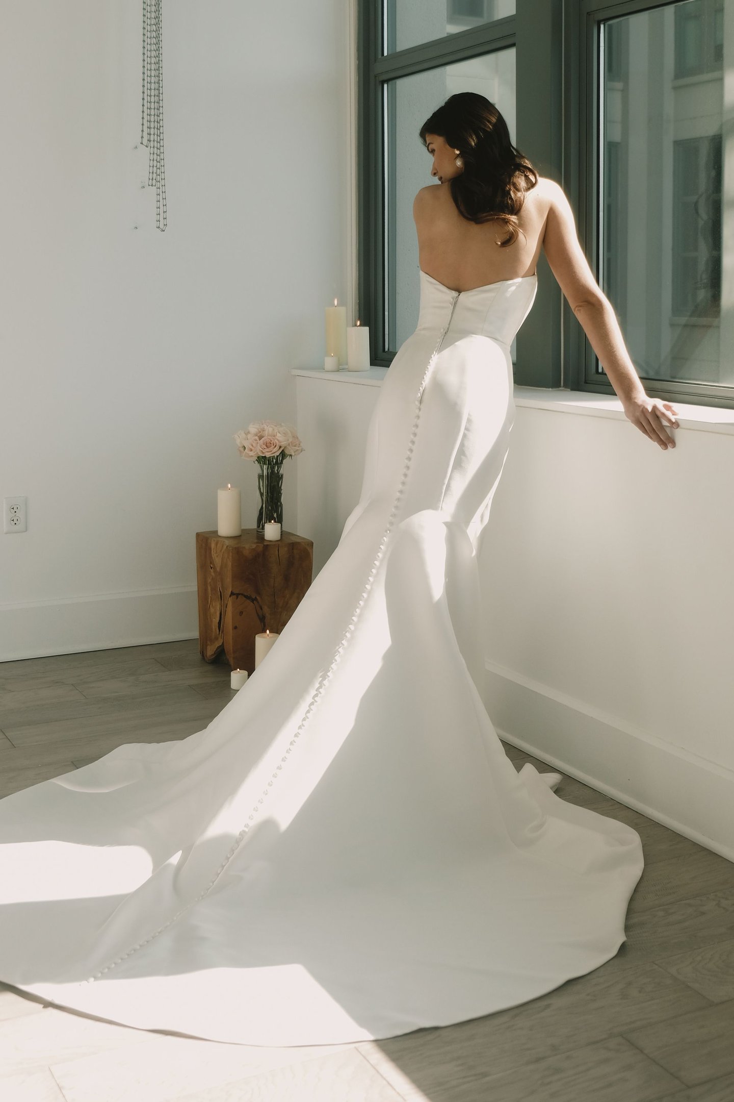 Justin Alexander Style 88205 Celeste Clean Fit and Flare Wedding Dress with Straight Neckline