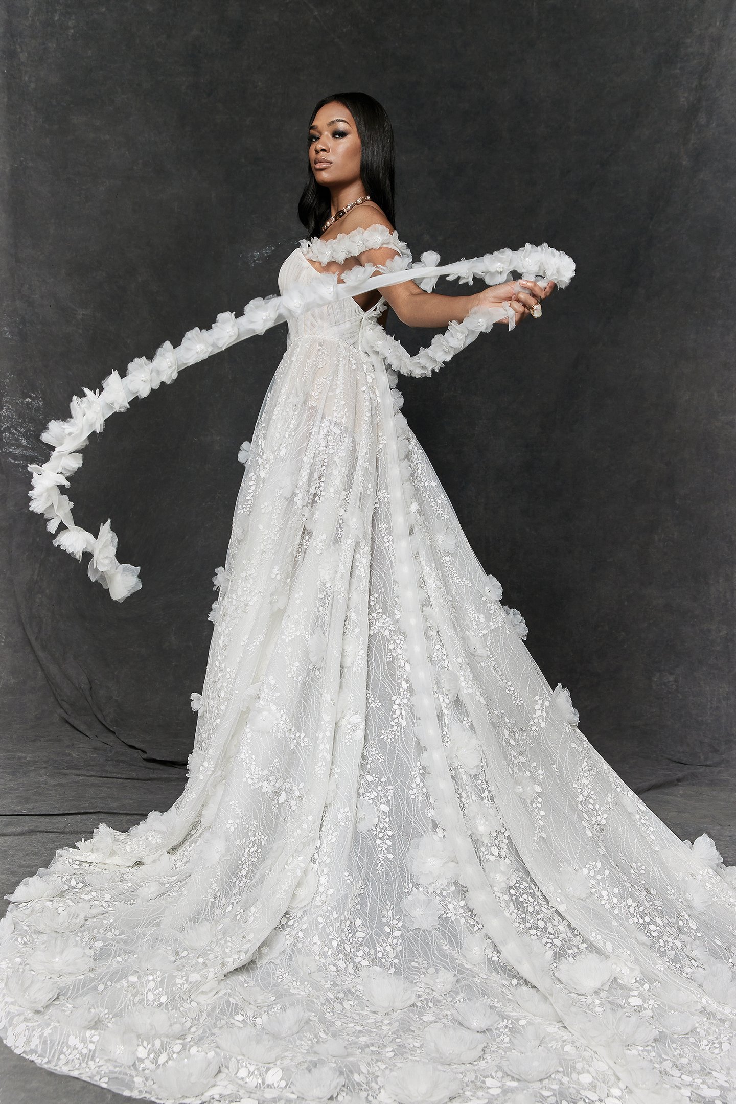 Justin Alexander Signature Style 99259 Holly Glitter Tulle and Lace A-Line Wedding Gown with Detachable Straps