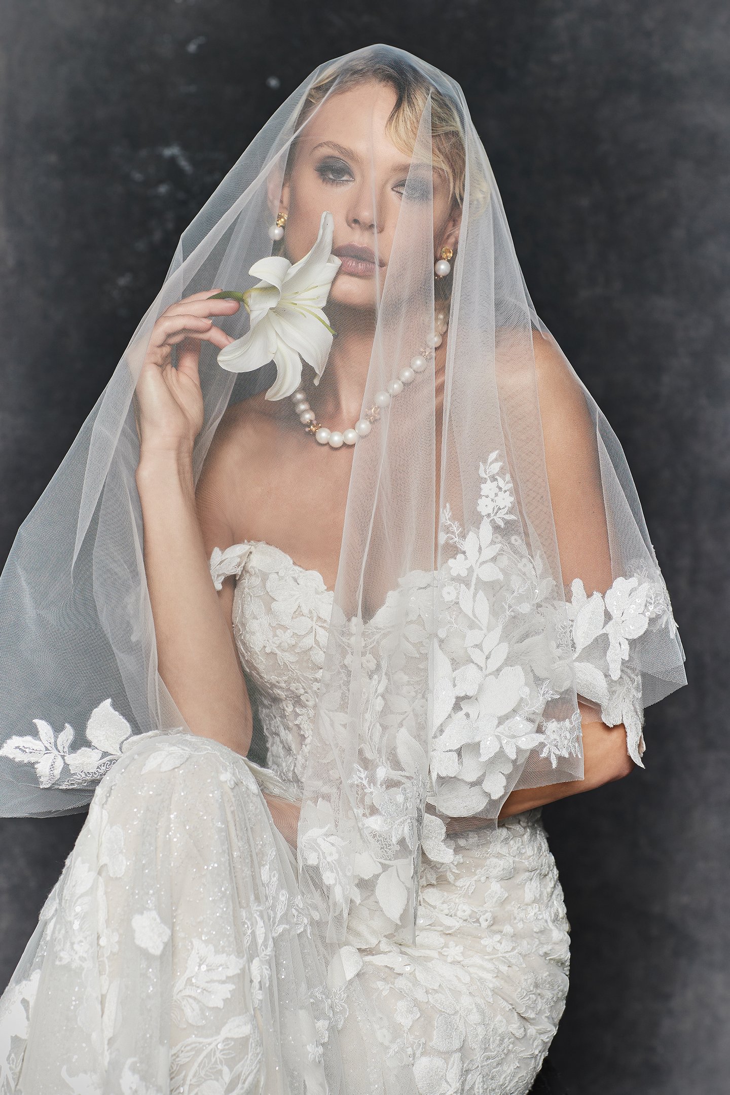 Justin Alexander Signature Style 99260 Taranto Lace Fit and Flare Wedding Gown with Detachable Straps
