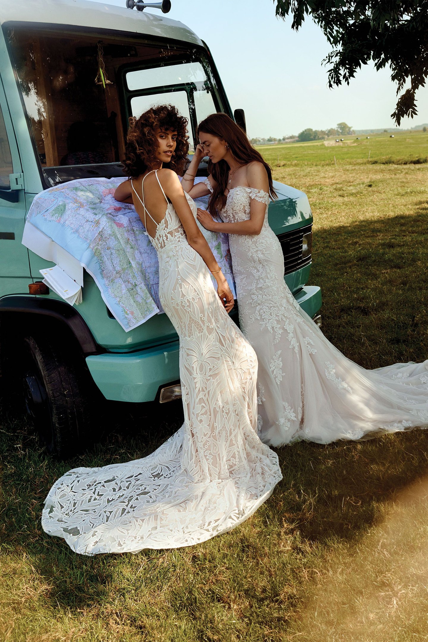 Lillian West Style 66187 Plunging V-Neck Dress with Embroidered Chiffon Allover Lace