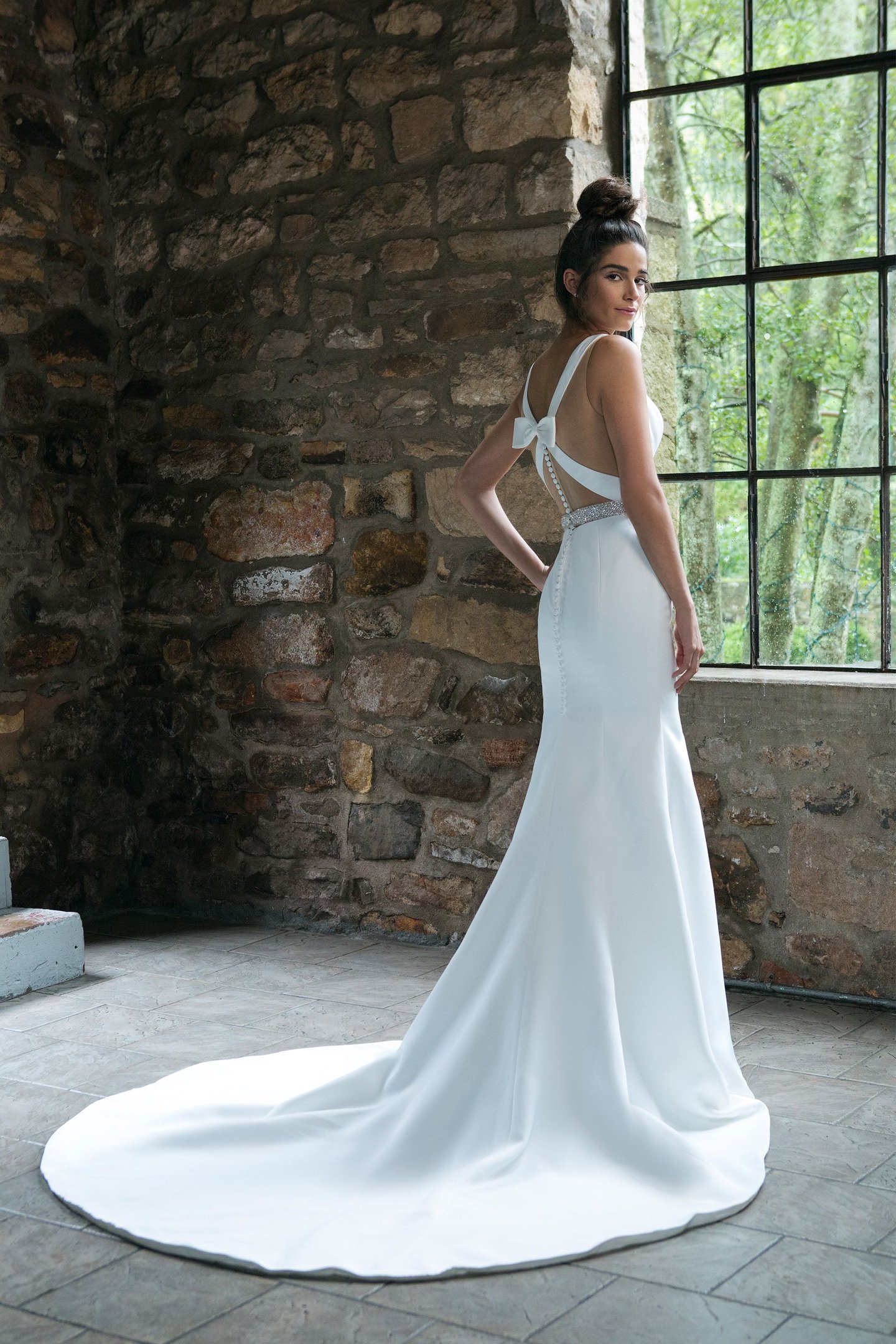 Sincerity Bridal Style 44043B Crystal Beaded Sized Belt