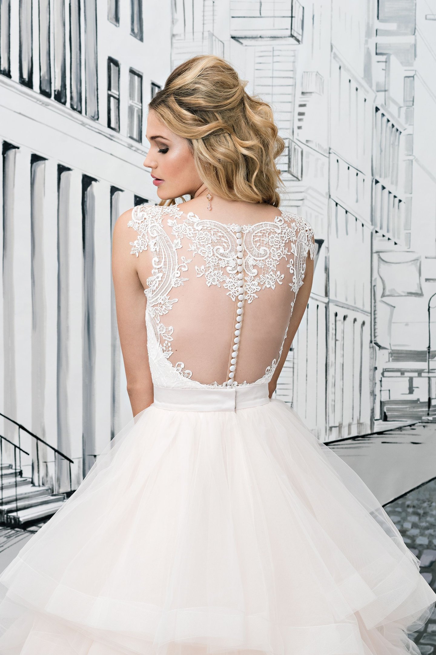 Justin Alexander Style 8888BOD Illusion Lace Bodice