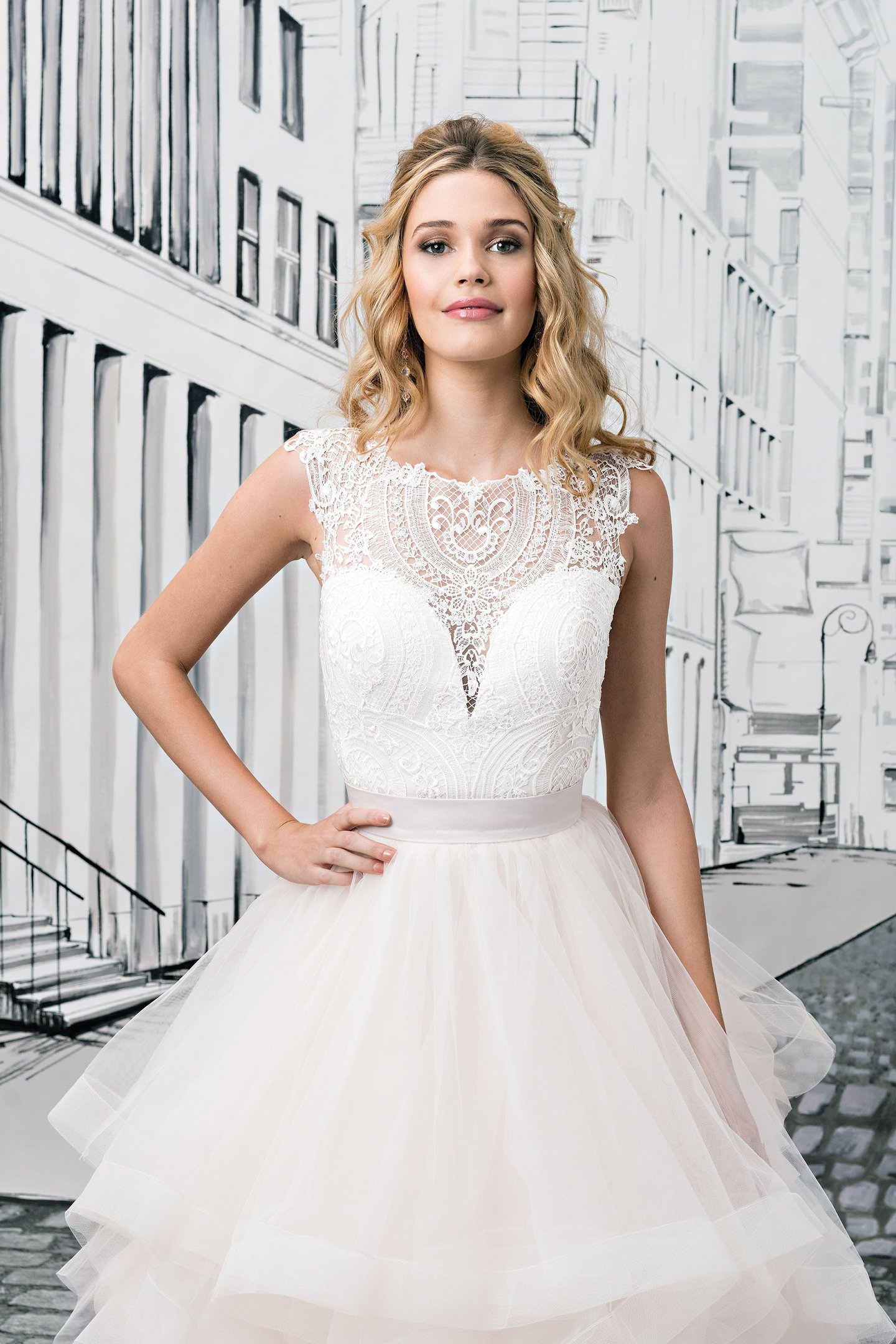 Justin Alexander Style 8888BOD Illusion Lace Bodice