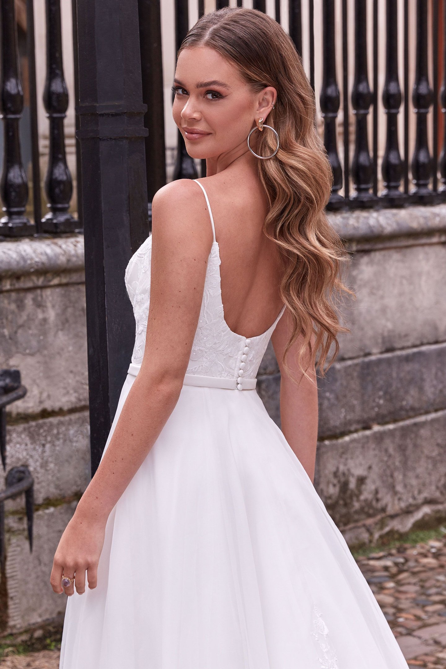 Adore by Justin Alexander Style 11169 Harmony Organza Skirt A-Line Dress with Mikado Bodice and Scoop Neckline