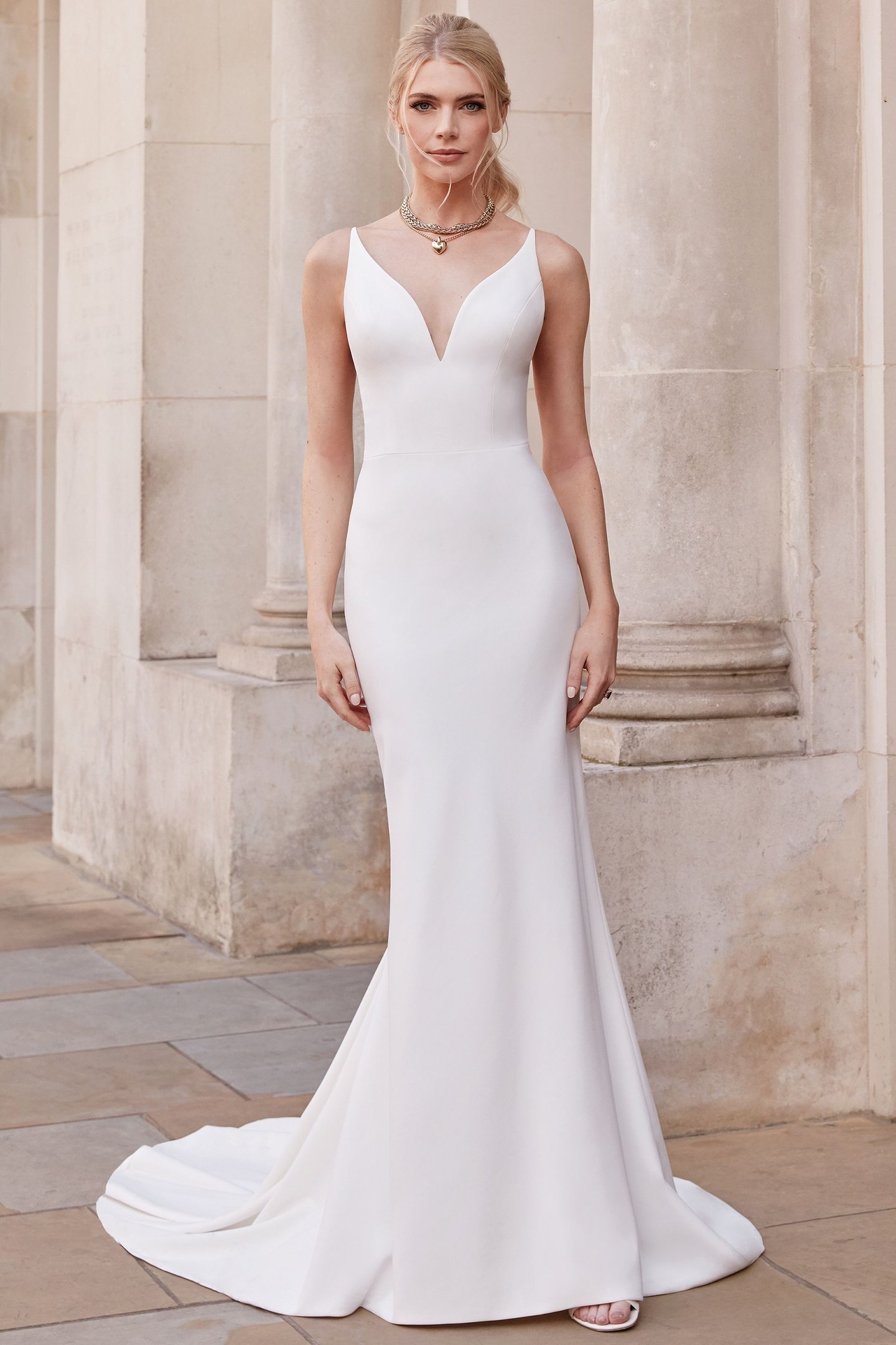 Adore by Justin Alexander Style 11232 Sasha Clean Stretch Crepe Fit and Flare Wedding Dress