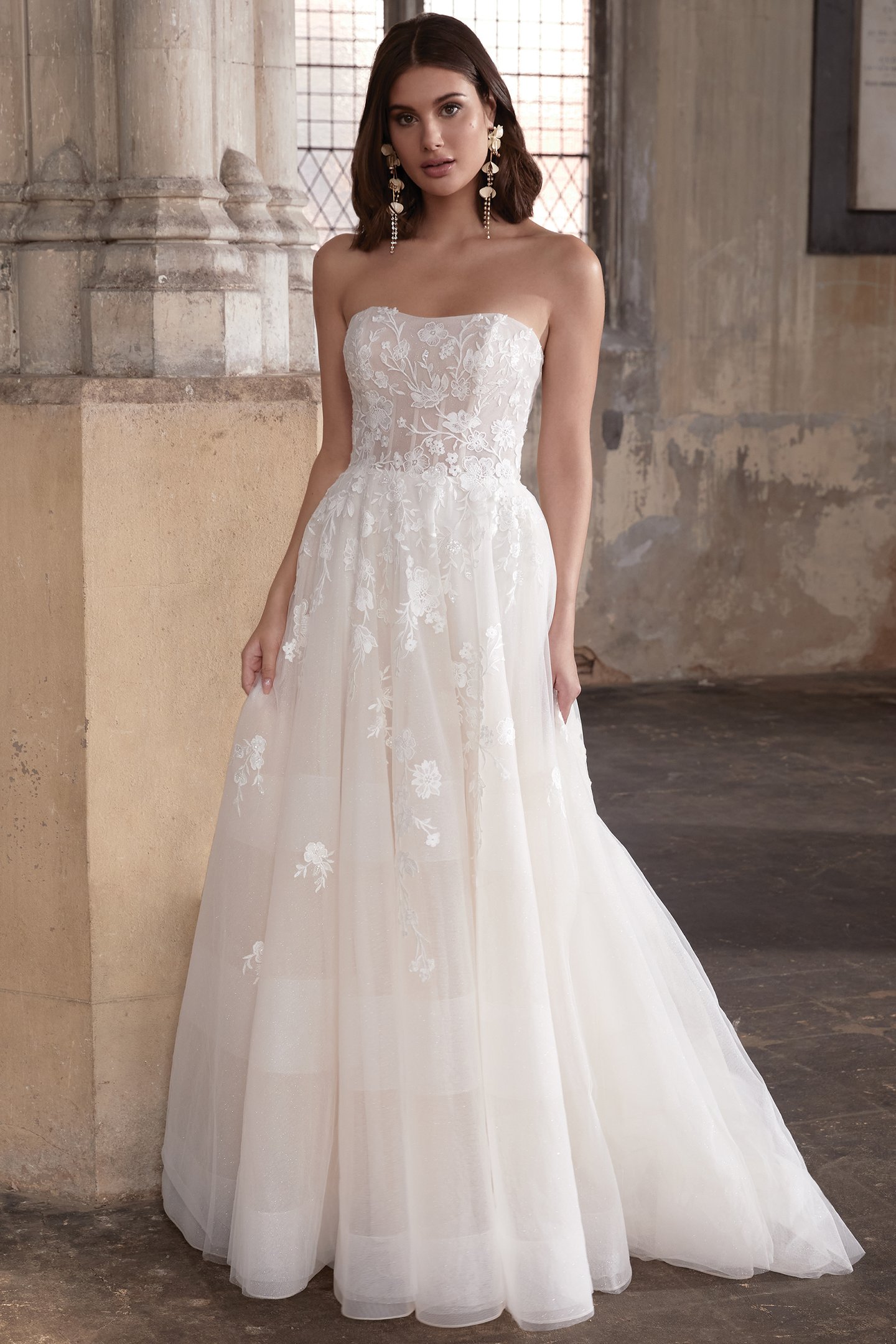 Adore by Justin Alexander 11302 Sabine Strapless Tulle A-Line Wedding Dress with Sweetheart Neckline