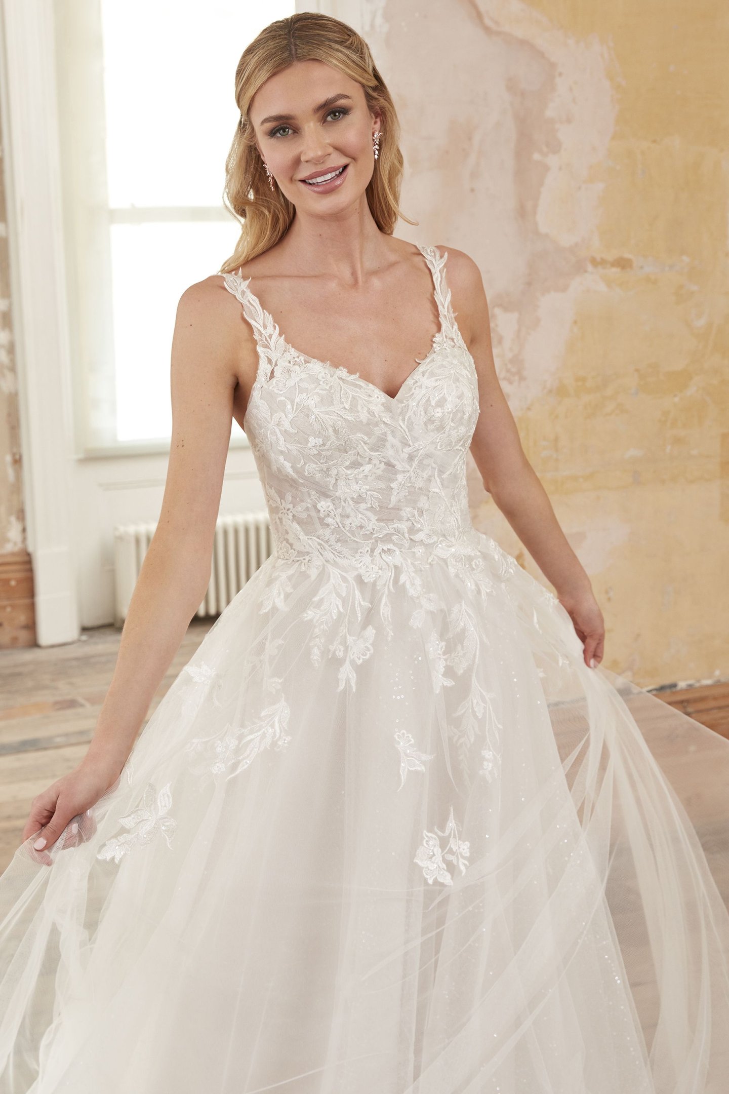 Adore by Justin Alexander Style 11210 Suyana Sequin Tulle V-Neck A-Line Gown