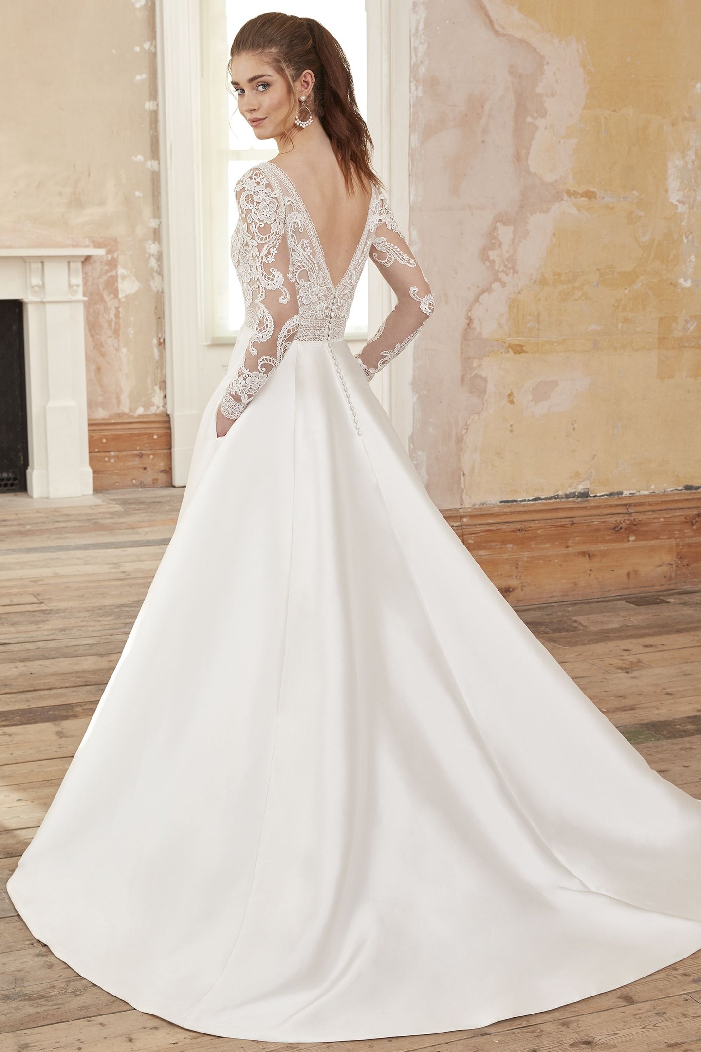 Adore by Justin Alexander Style 11215SL Lana Sleeves Detachable Long Sleeves with Venice Lace Appliqués