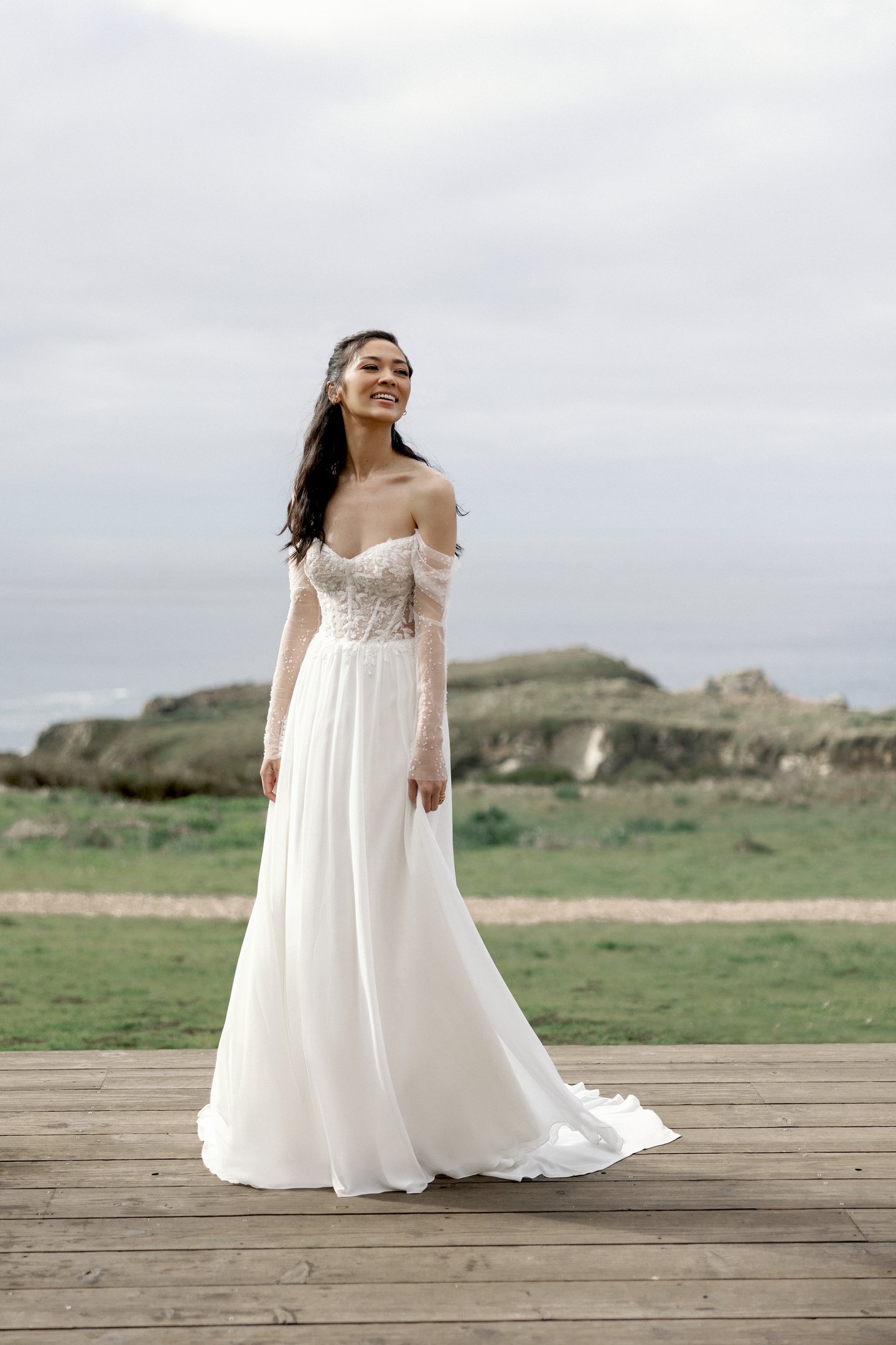 Adore by Justin Alexander Style 11410 Aurelia A-Line Gown with Beaded and Sequined Bodice and Chiffon Skirt