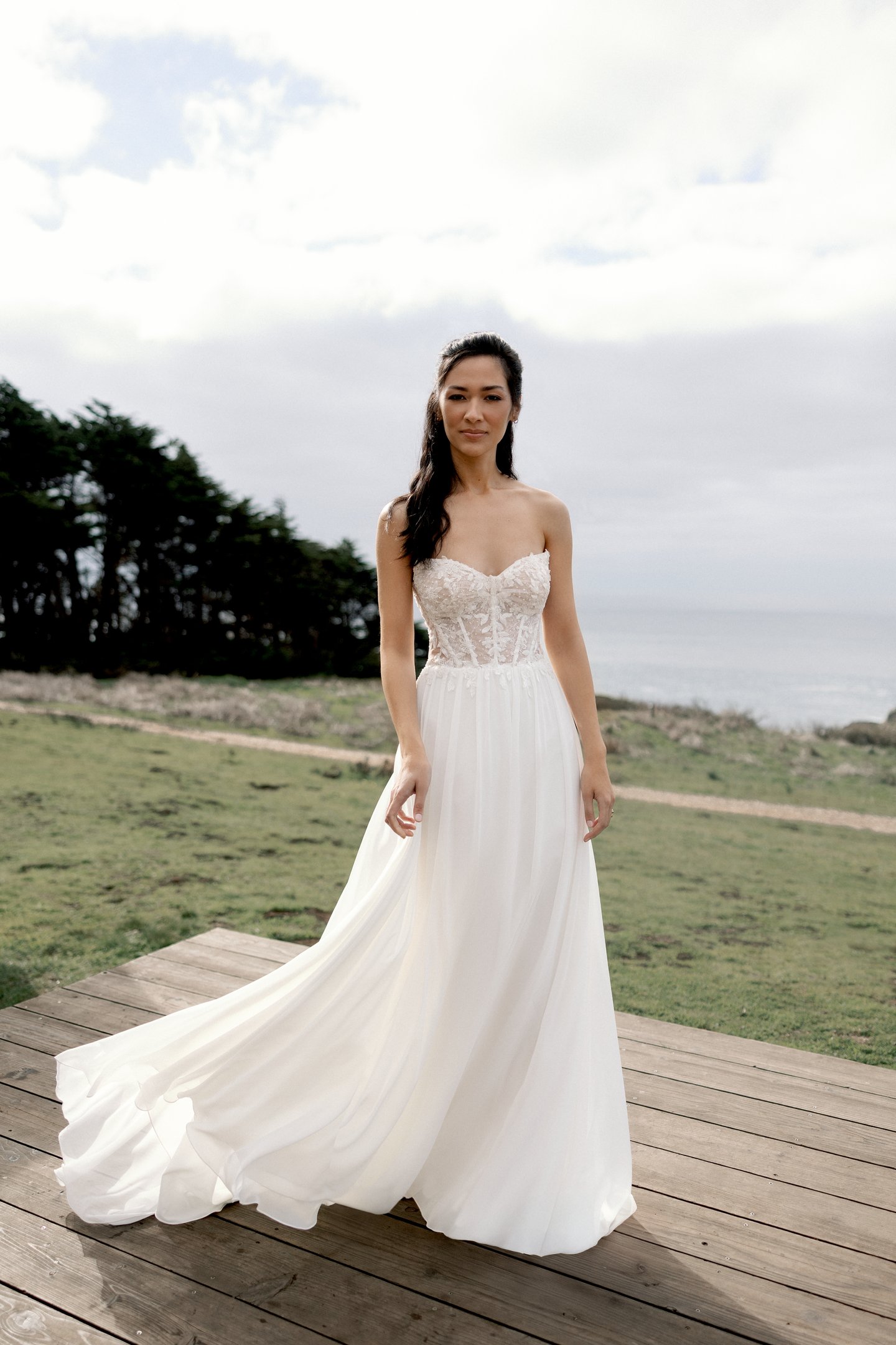 Adore by Justin Alexander Style 11410 Aurelia A-Line Gown with Beaded and Sequined Bodice and Chiffon Skirt