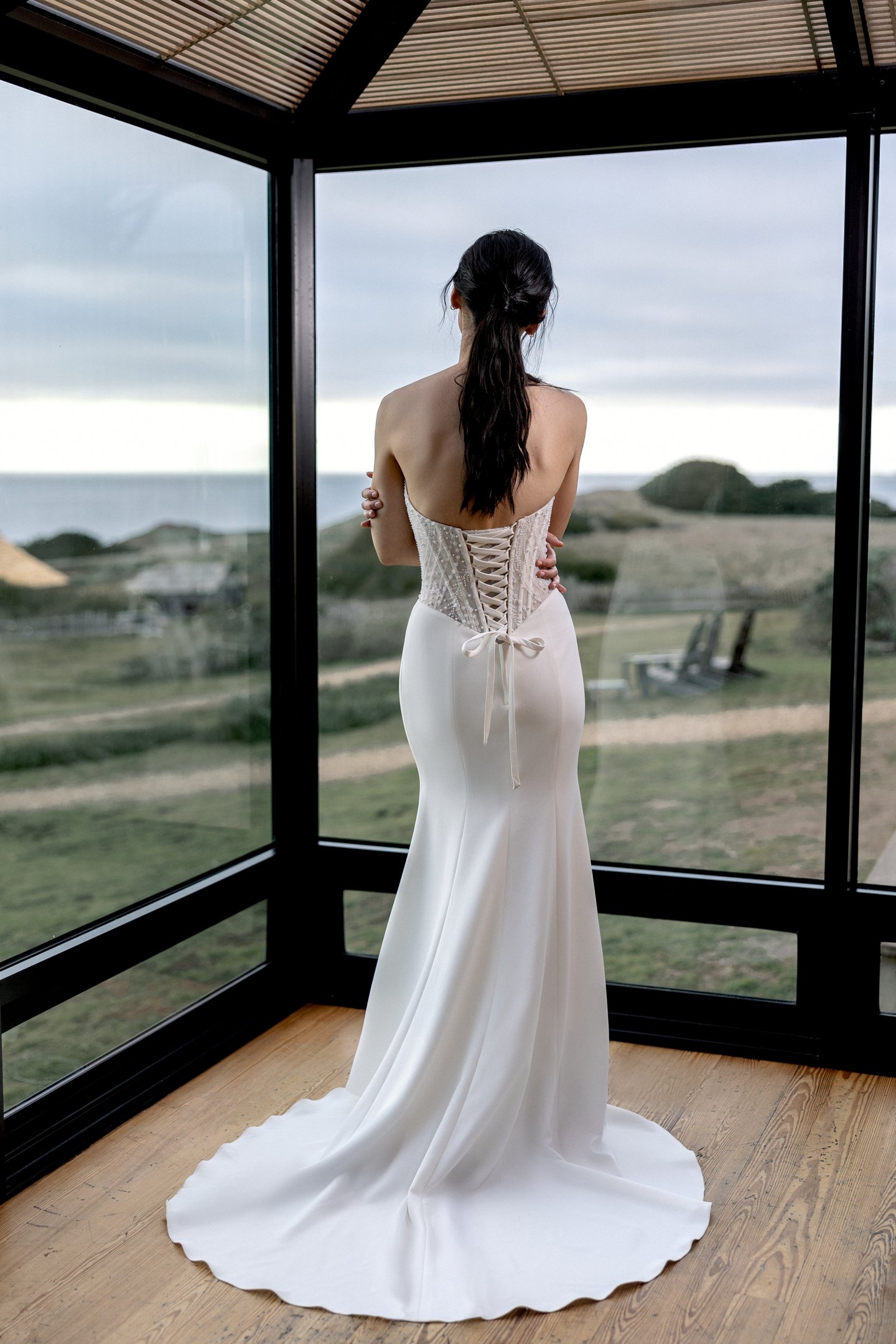 Adore by Justin Alexander Style 11411 Esmarie Sparkling Fit and Flare Gown with Beaded Bodice and Basque Waist