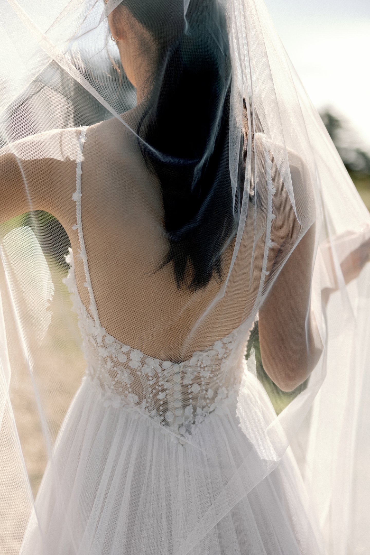 Adore by Justin Alexander Style 11412 Willow Sparkling A-Line Gown with Bikini Neckline and English Net Skirt
