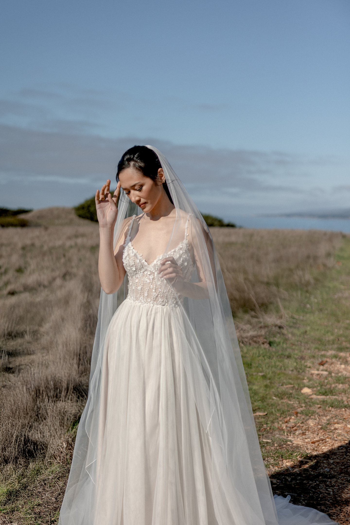 Adore by Justin Alexander Style 11412 Willow Sparkling A-Line Gown with Bikini Neckline and English Net Skirt