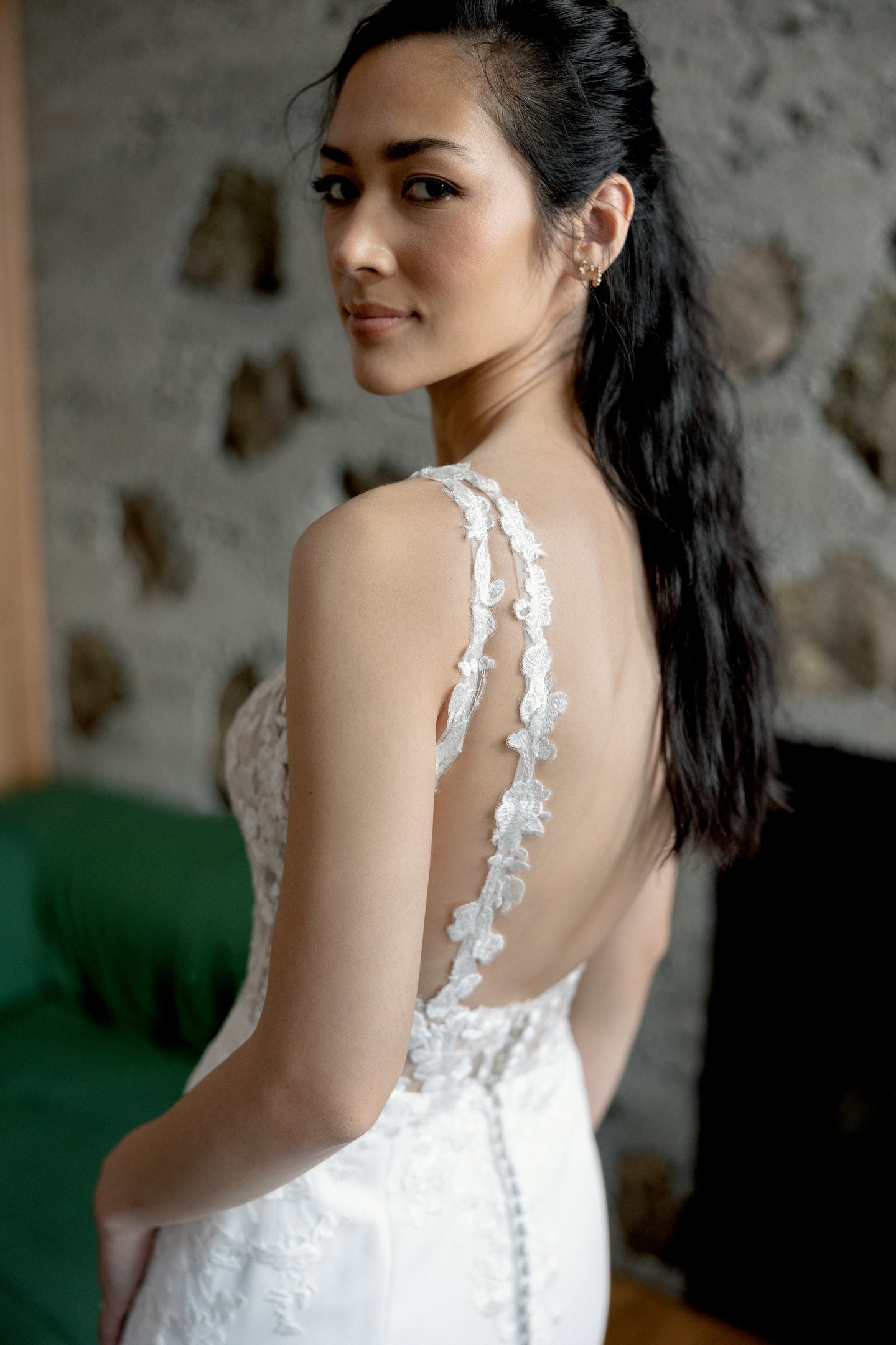 Jules: Fit and Flare with Illusion Sabrina Sweetheart Neckline and