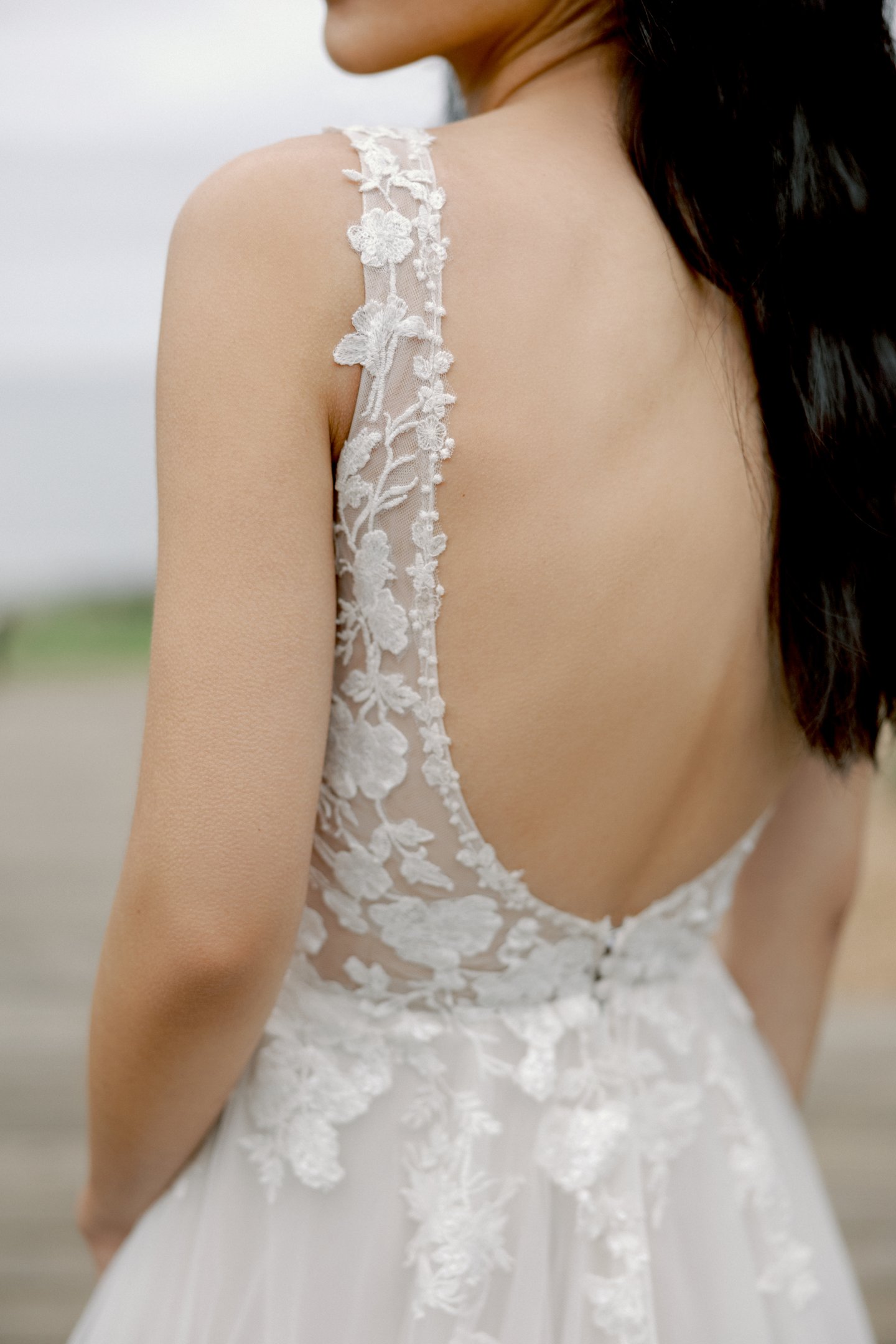 Adore by Justin Alexander Style 11418 Mira Sparkling Tulle A-Line Gown with Plunging V-Neck and Low Scoop Back