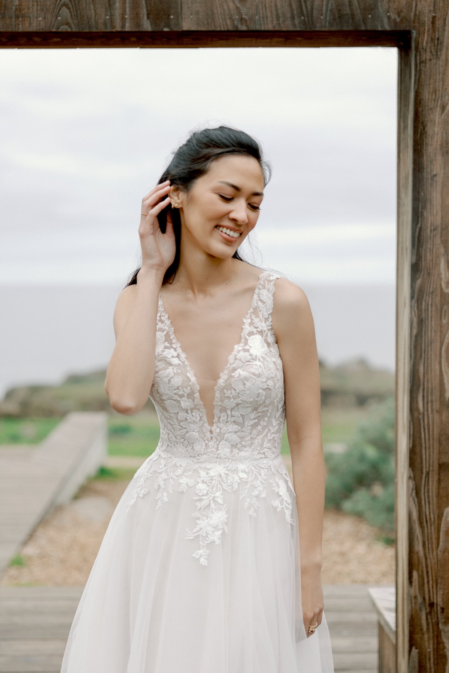 Adore by Justin Alexander Style 11418 Mira Sparkling Tulle A-Line Gown with Plunging V-Neck and Low Scoop Back