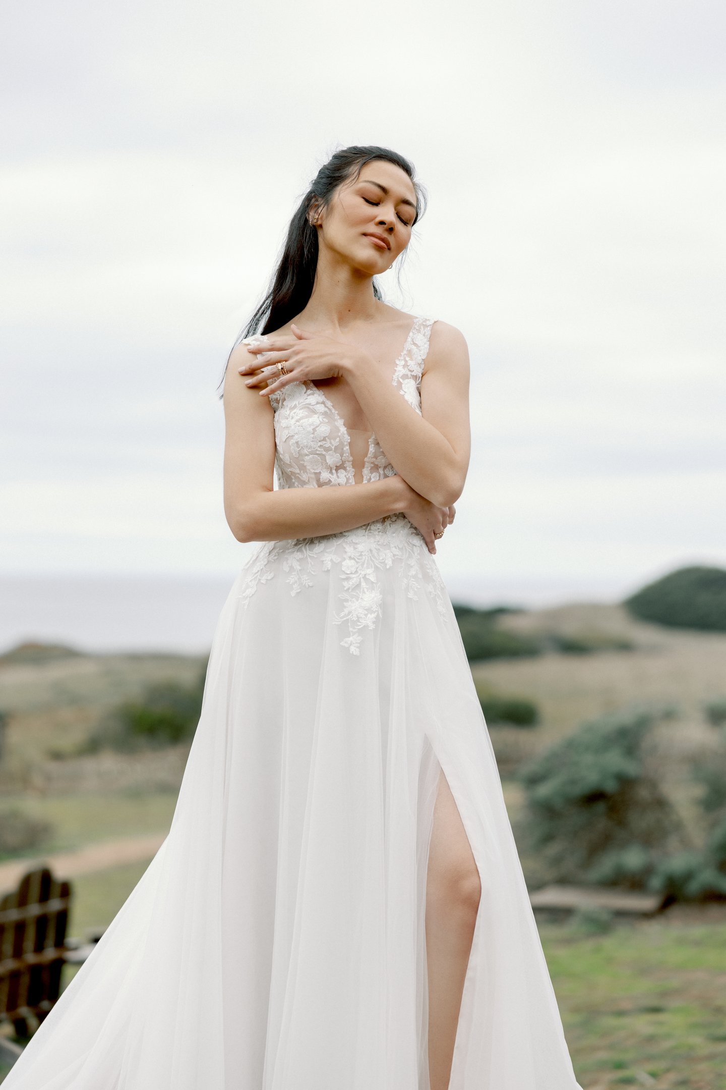 Adore by Justin Alexander Style 11418 Mira Sparkling Tulle A-Line Gown with Plunging V-Neck and Low Scoop Back