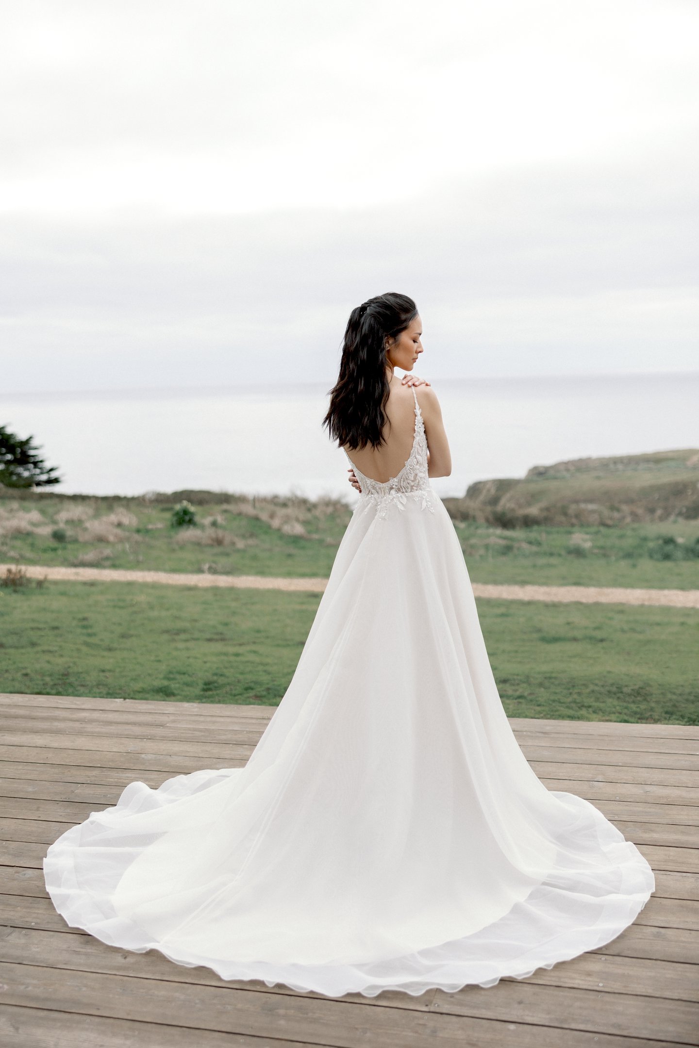 Adore by Justin Alexander Style 11422 Cecily Sparkling Organza A-Line Gown with Square Neckline and Low Scoop Back