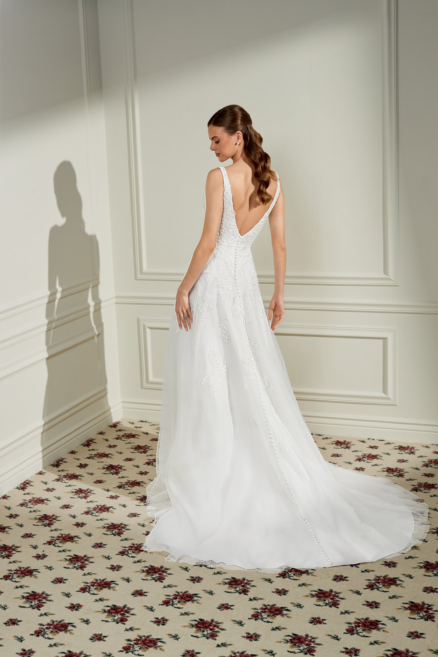 Adore by Justin Alexander Style 11466 Virginia Sparkling Tulle A-Line Bridal Gown with Beaded and Sequined Lace Appliqués