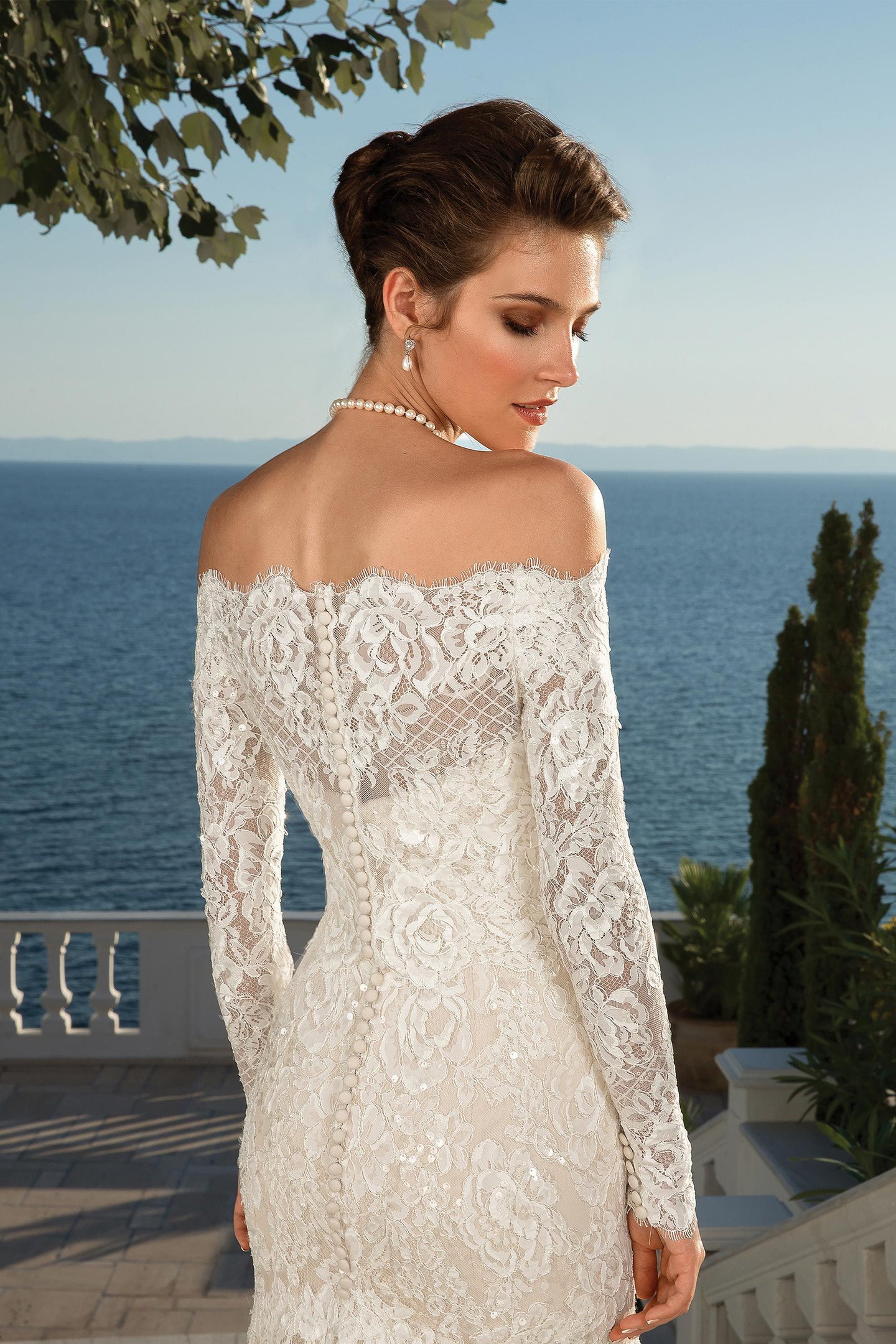 Justin Alexander Style 88087J Off the Shoulder Long Sleeve Jacket