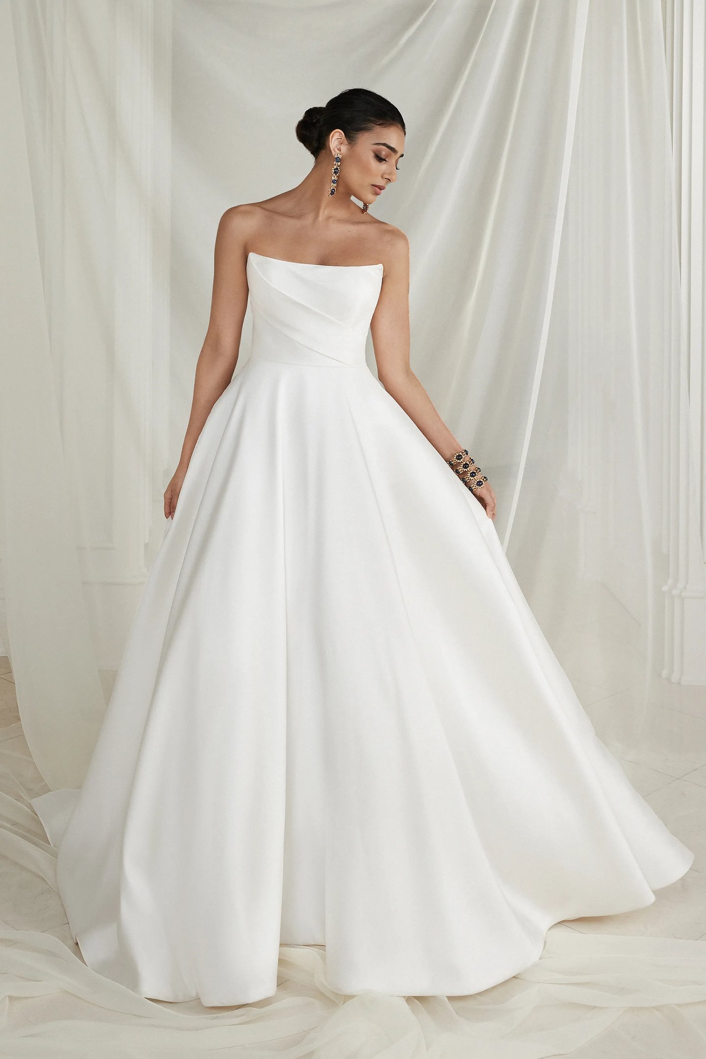 justin alexander strapless lace wedding dress Strapless Wedding Dresses & Gowns