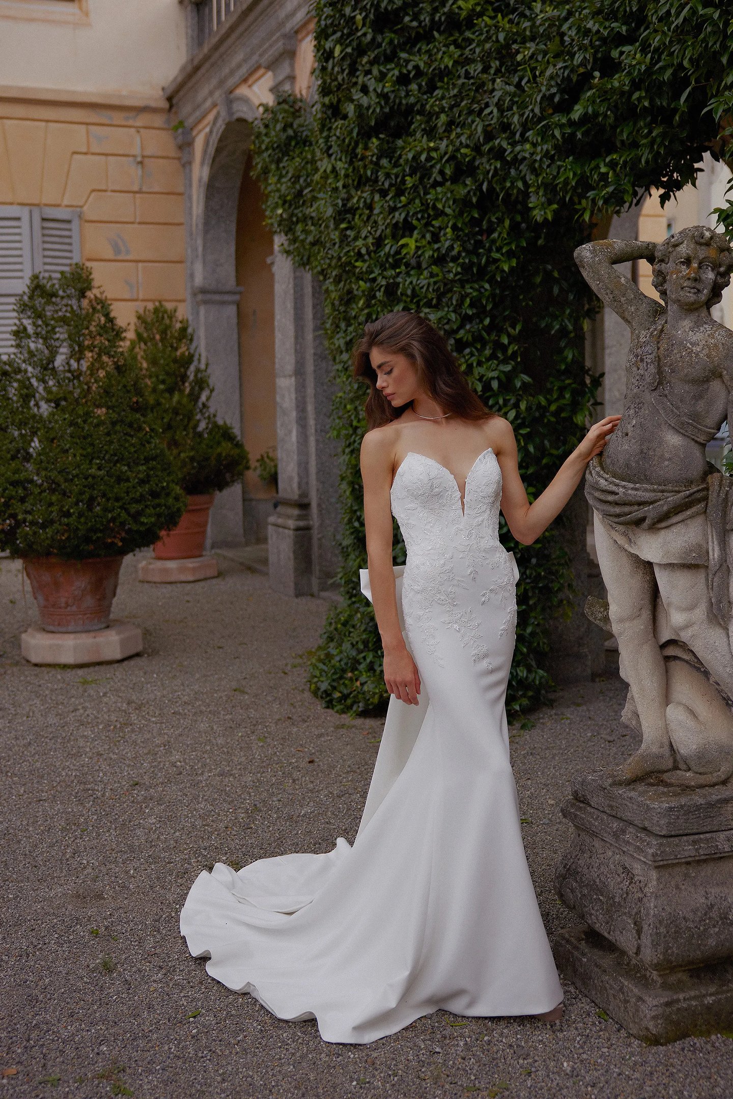 low cut wedding dress trend Trend Plunging Necklines Wedding Dresses