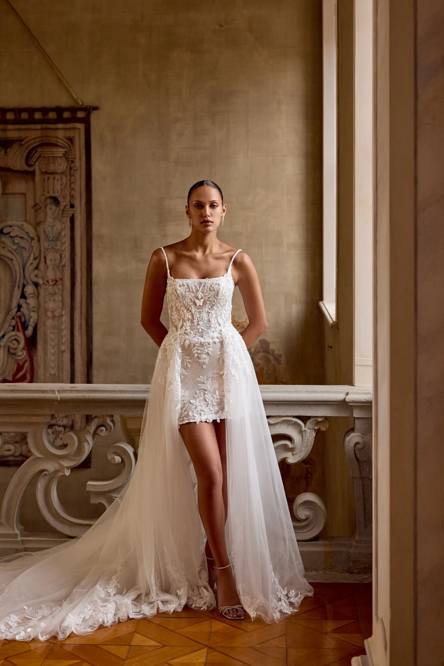 mini wedding dresses Short Wedding Dress with Puff Sleeves Bridal Reception Sparkly Mini  Boom  Blush