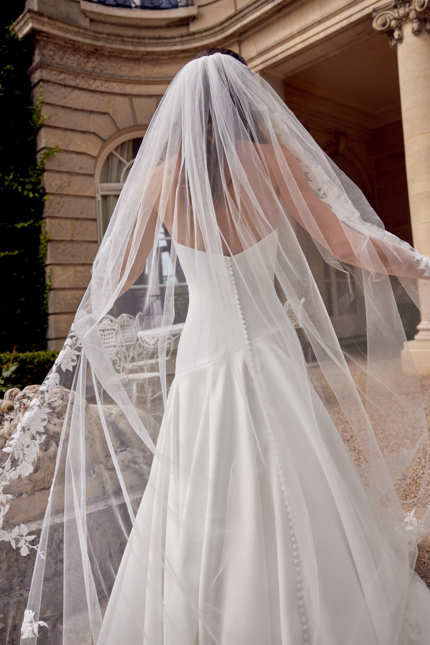 Justin Alexander Style 88502 MIRANDA Satin A-Line Gown with Dropped Asymmetrical Waistline