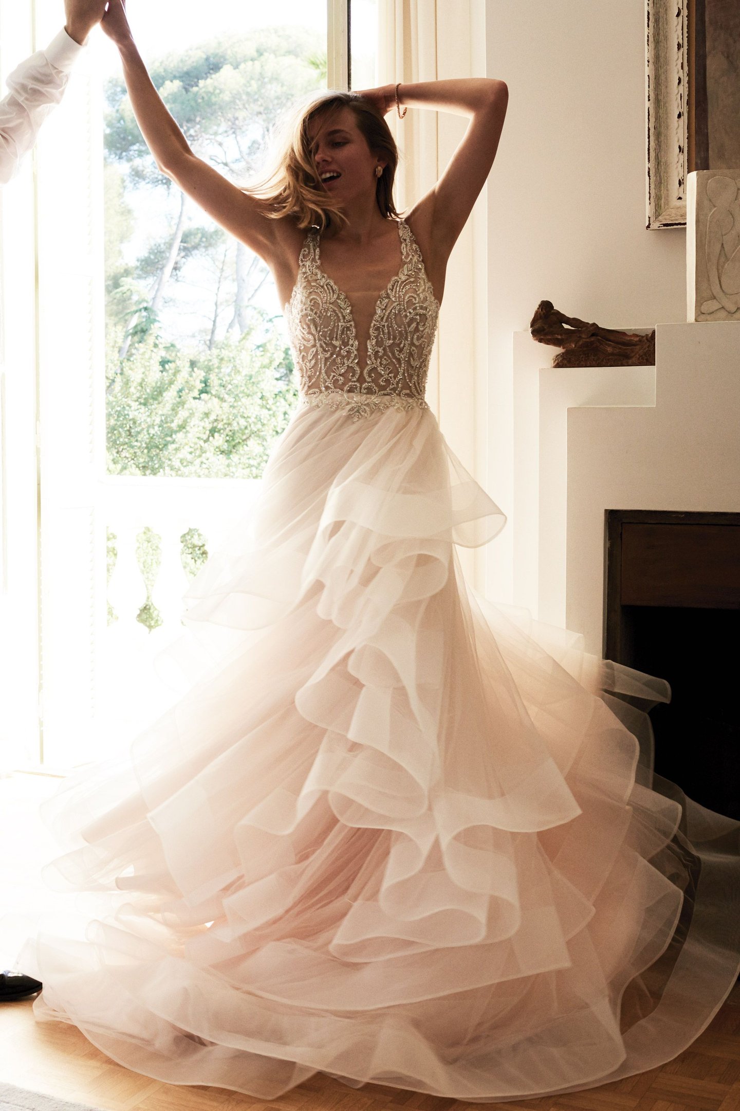 Justin Alexander Style 88059 Romantic Ruffle Skirt Ball Gown