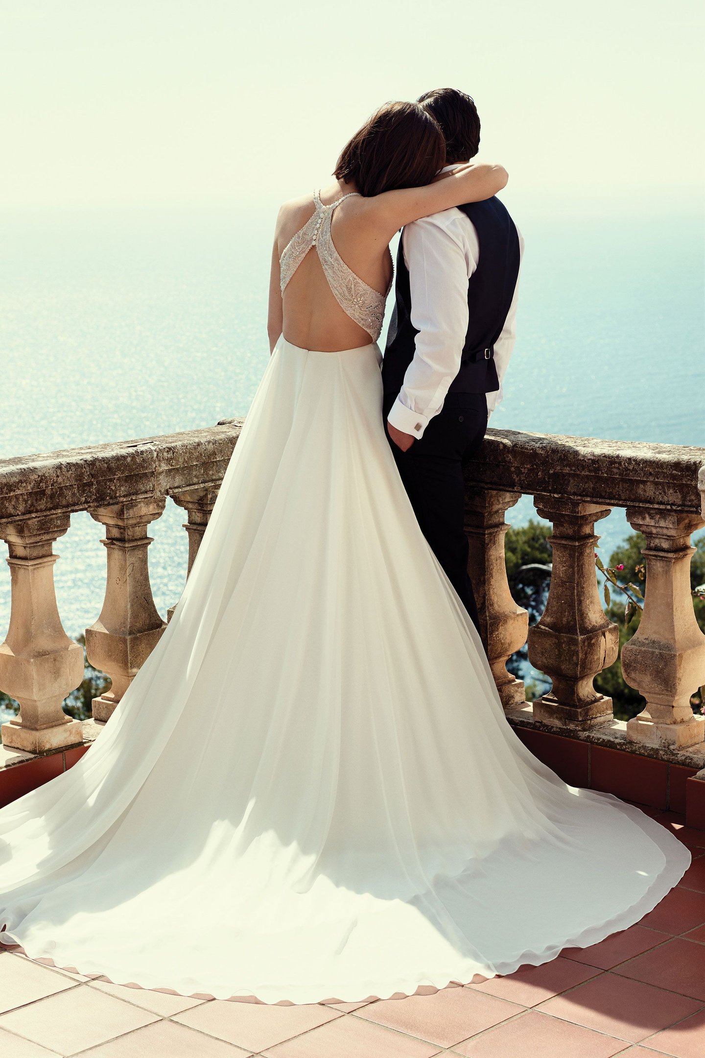 Justin Alexander Style 88105 Chiffon A-Line Beaded Gown