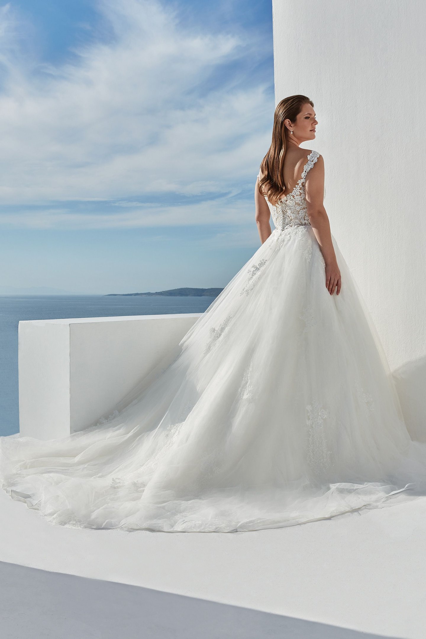 Justin Alexander Style 88117 V-Neck with Straps Ball Gown