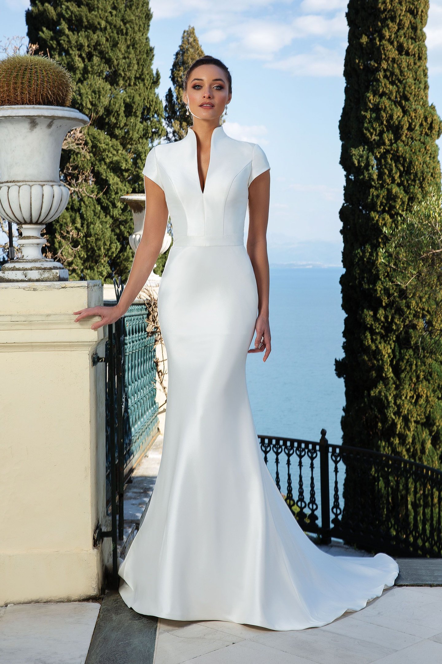 Justin Alexander Style 88132 Clean Mikado Dress