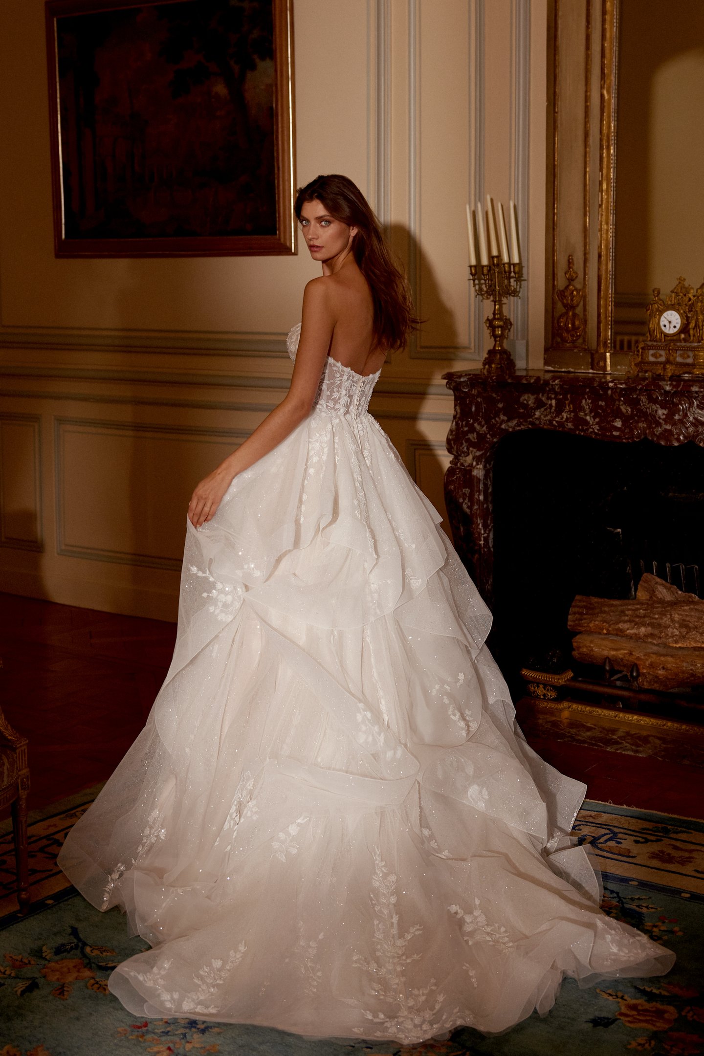 Justin Alexander Style 88432 Jaelyn Tulle Ballgown with Strapless Neckline and Illusion Bodice