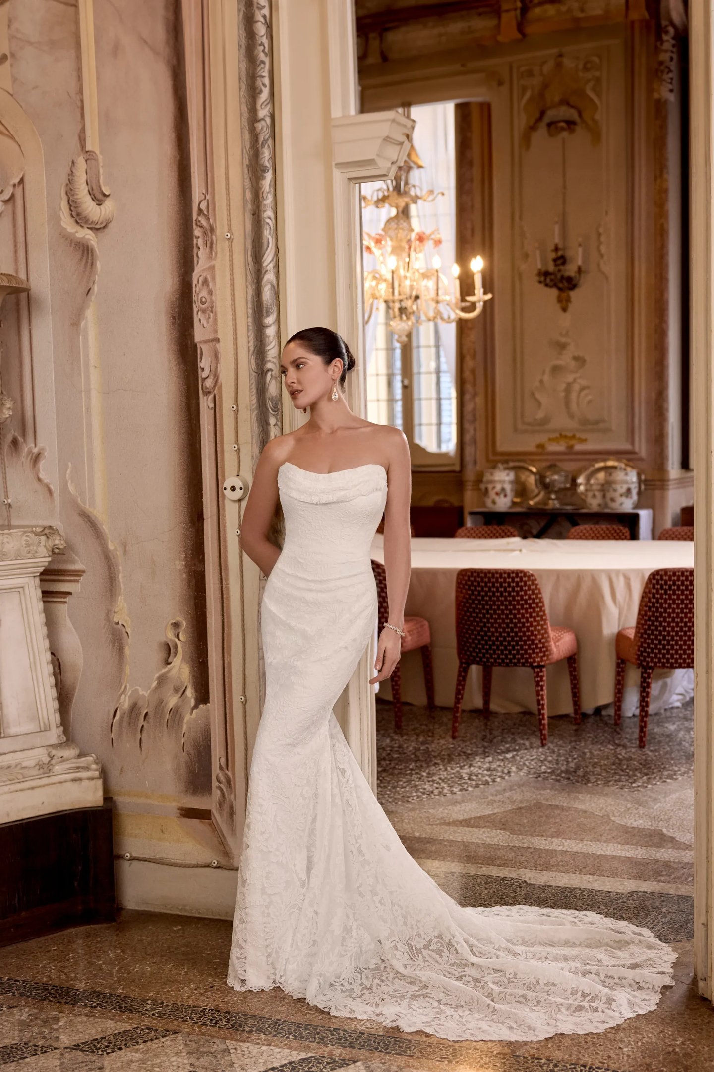 matte jersey wedding dress Enchanting by Mon Cheri | Malmrose Bridal - E2537