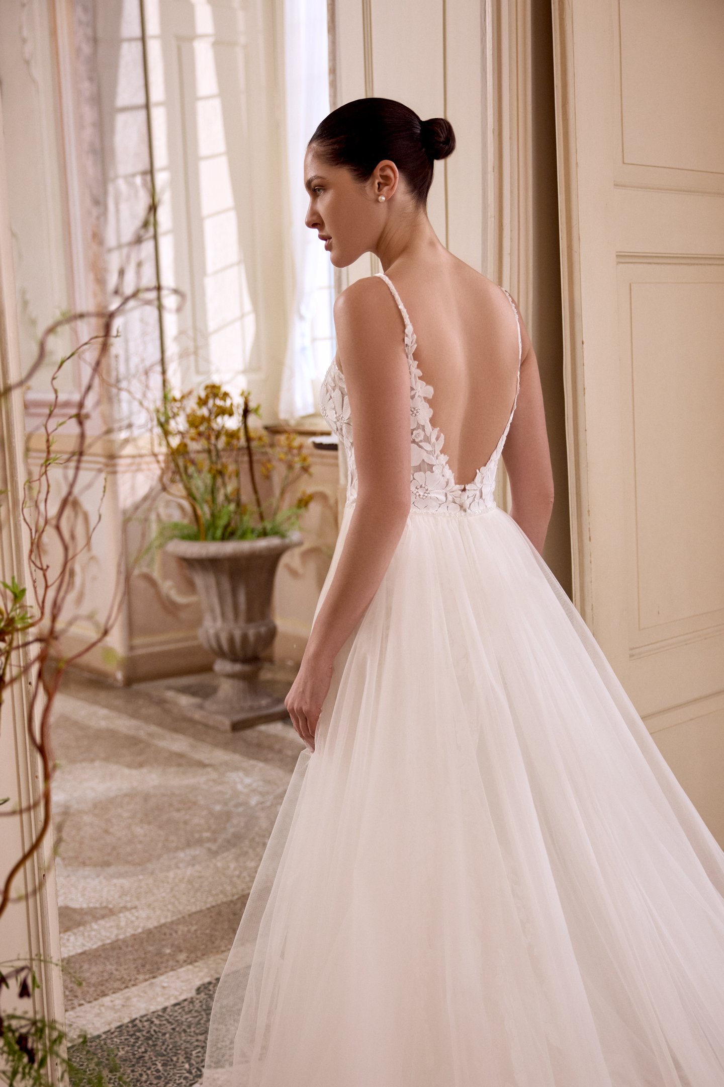 Justin Alexander Style 88481DT LIZA TRAIN Detachable Tulle Chapel Length Train with Beaded Waistline