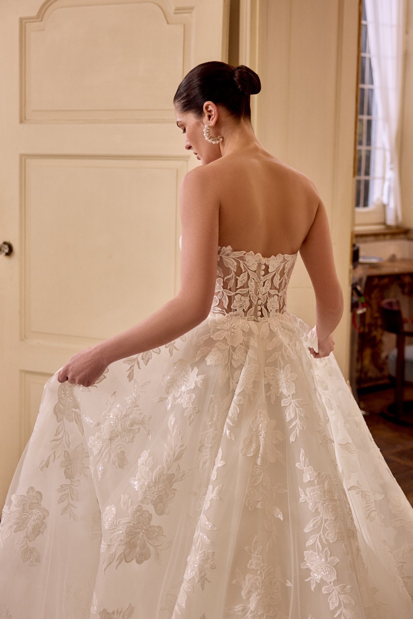 Justin Alexander Style 88483 LACIE Sparkling Tulle Ball Gown with Sequined Lace Appliqués