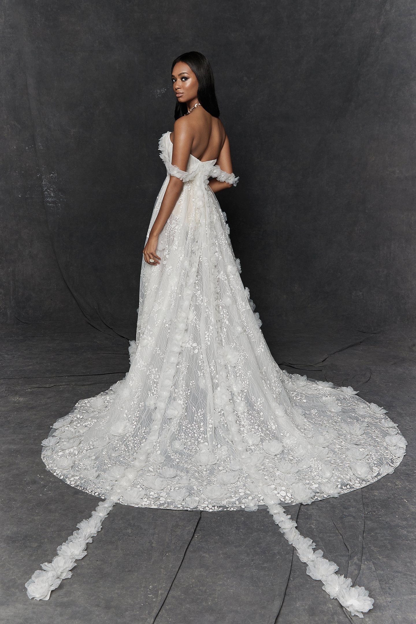 Justin Alexander Signature Style 99259 Holly Glitter Tulle and Lace A-Line Wedding Gown with Detachable Straps