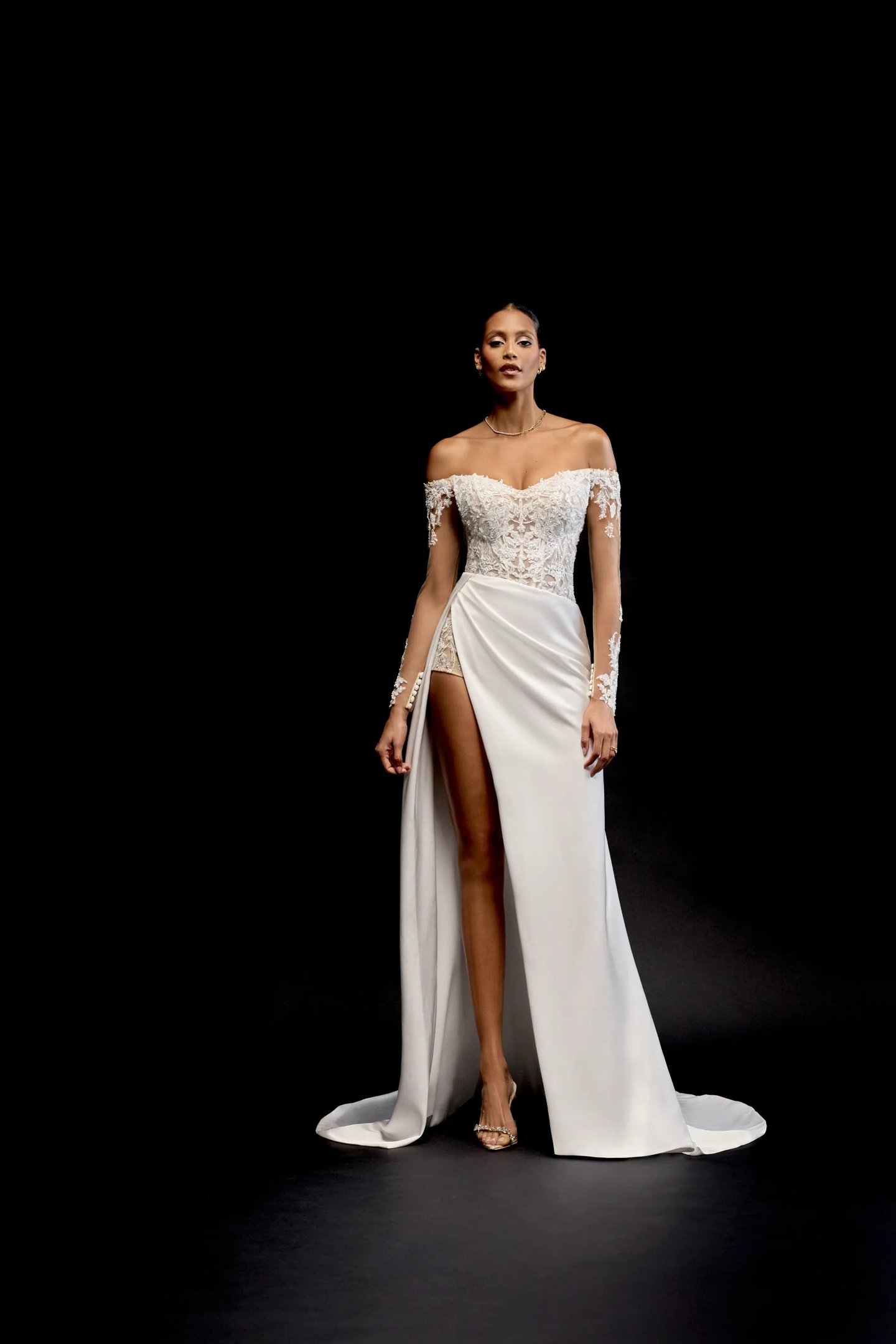 asymmetric waist wedding dress Hellenic Style Asymmetrical Neckline Wedding Gown  HAREM's Brides