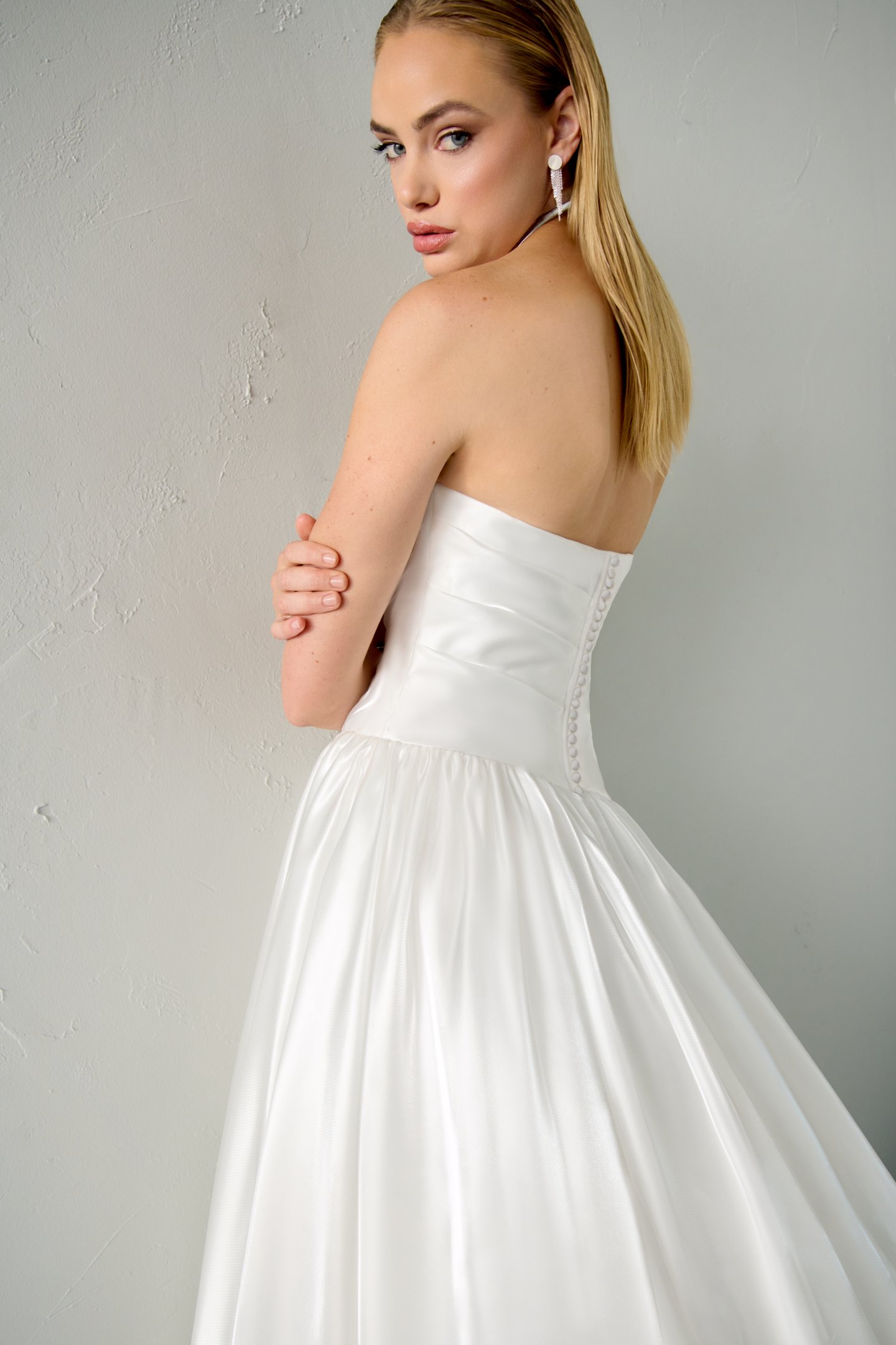 Justin Alexander Signature Style 99381 MUSE Liquid Organza Ball Gown with Ruched Bodice and 3D Rosette on Skirt