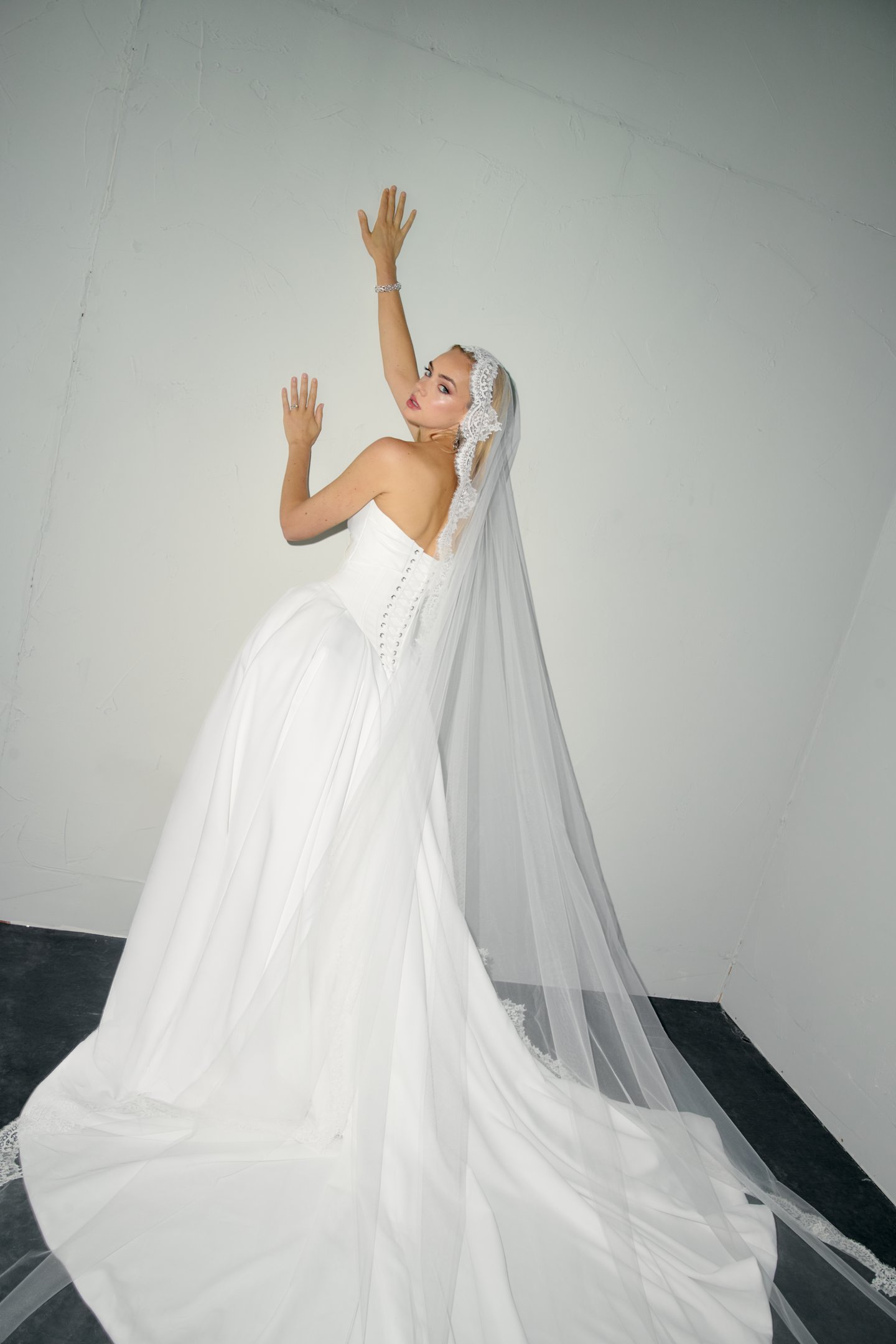 Justin Alexander Signature Style 99386 VERITY Satin A-Line Gown with Draped Sweetheart Neckline and Basque Waist