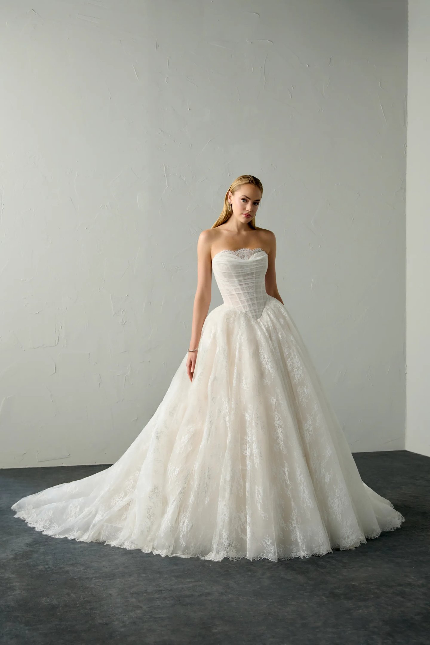 aliexpress satin corset basque waist long wedding dress Satin Wedding Dress with Corset Bodice, Basque Waist, A-Line Skirt and Train, Elegant Bridal Gown, Minimalist Strapless Dress