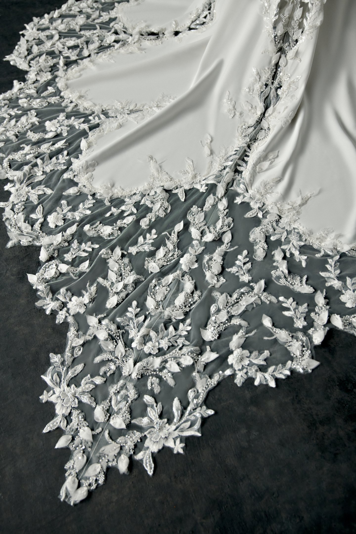 Justin Alexander Signature Style 99395 FEVER Crepe Fit & Flare with Sweetheart Neckline and Lace Beaded Appliqués