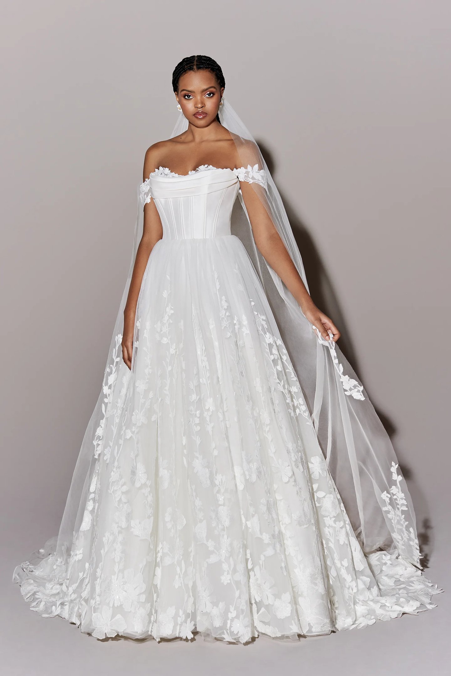 justin alexander off the shoulder wedding dress Walcott - Bridal Size 10