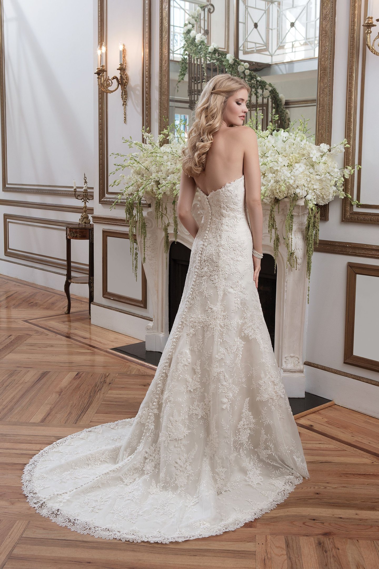 Justin Alexander Style 8788 Venice Lace Sweetheart Neckline A-Line Gown