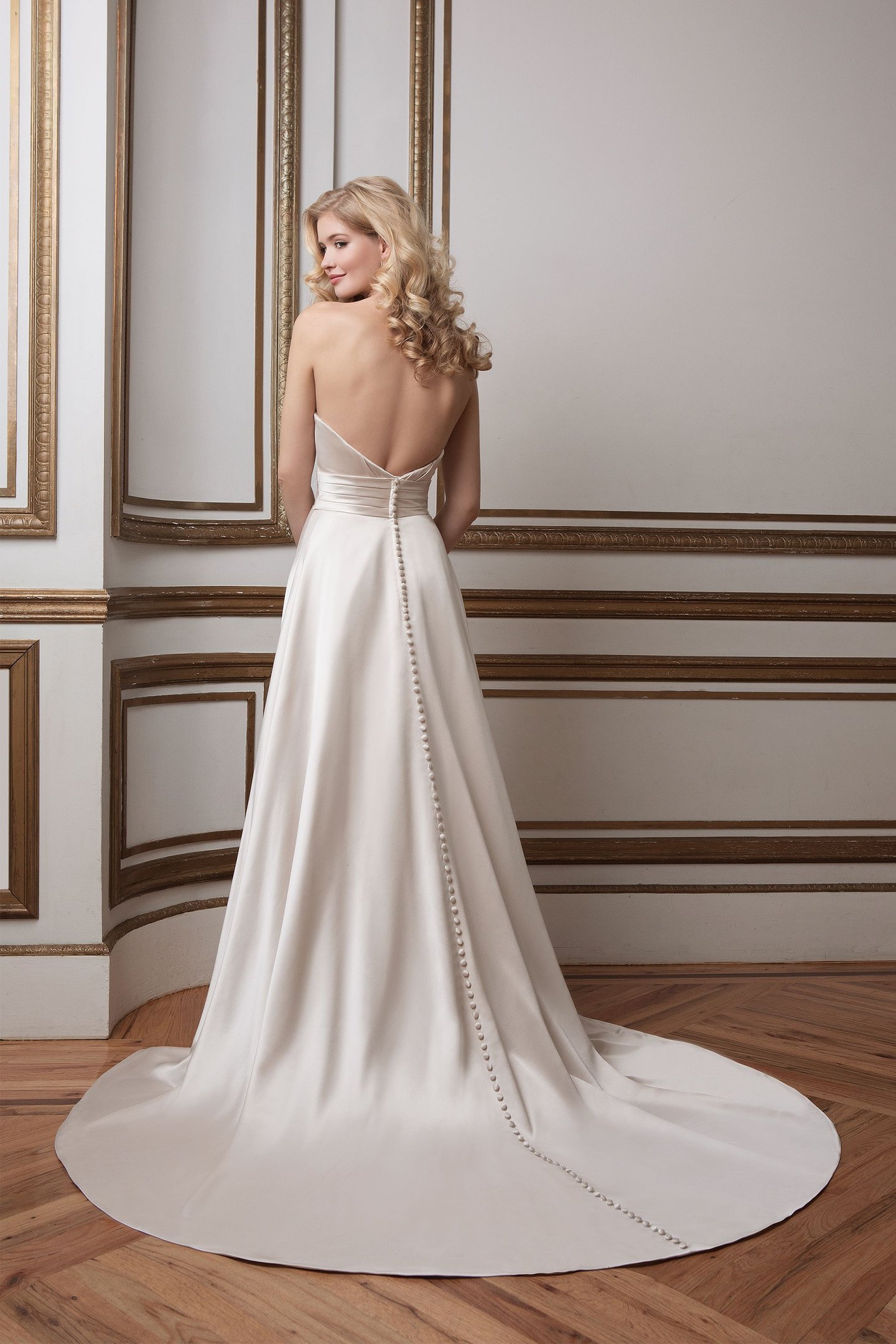 Justin Alexander Style 8801 Luxe Charmeuse Low Back Ball Gown