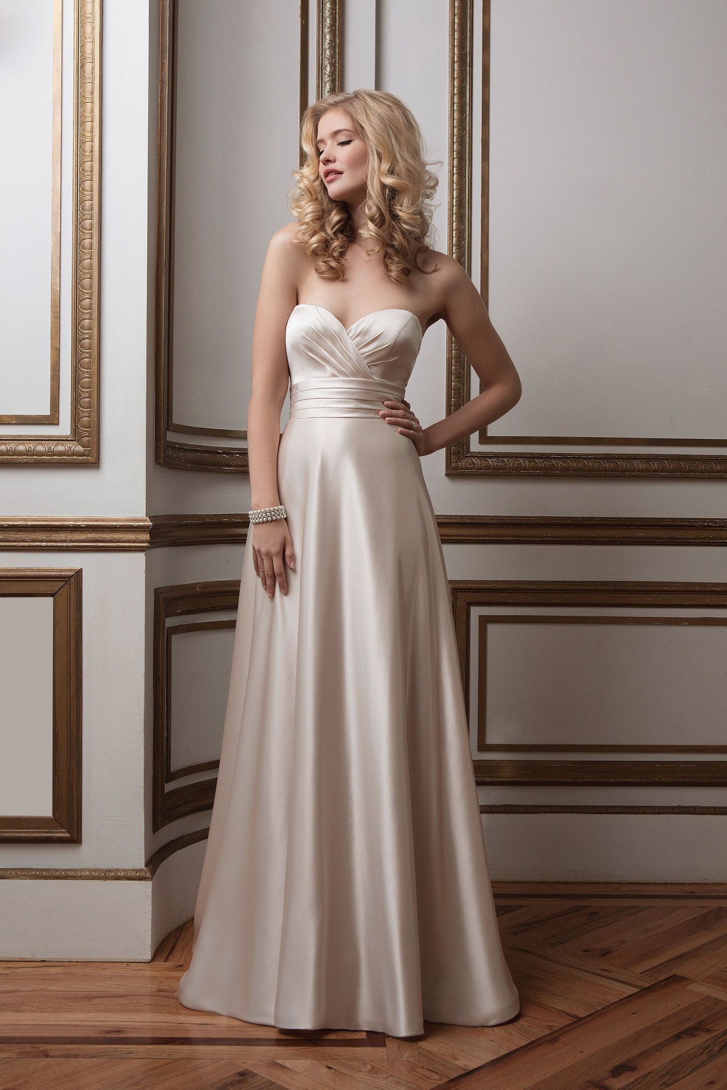 Justin Alexander Style 8801 Luxe Charmeuse Low Back Ball Gown