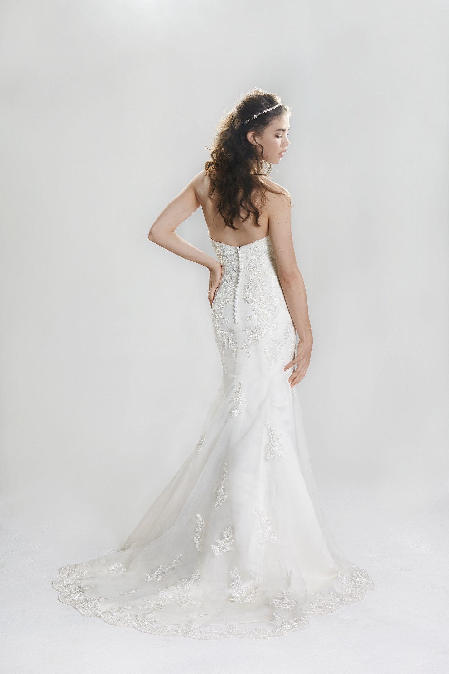 Lillian West Style 6396 Lace and Tulle Fit and Flare Dress