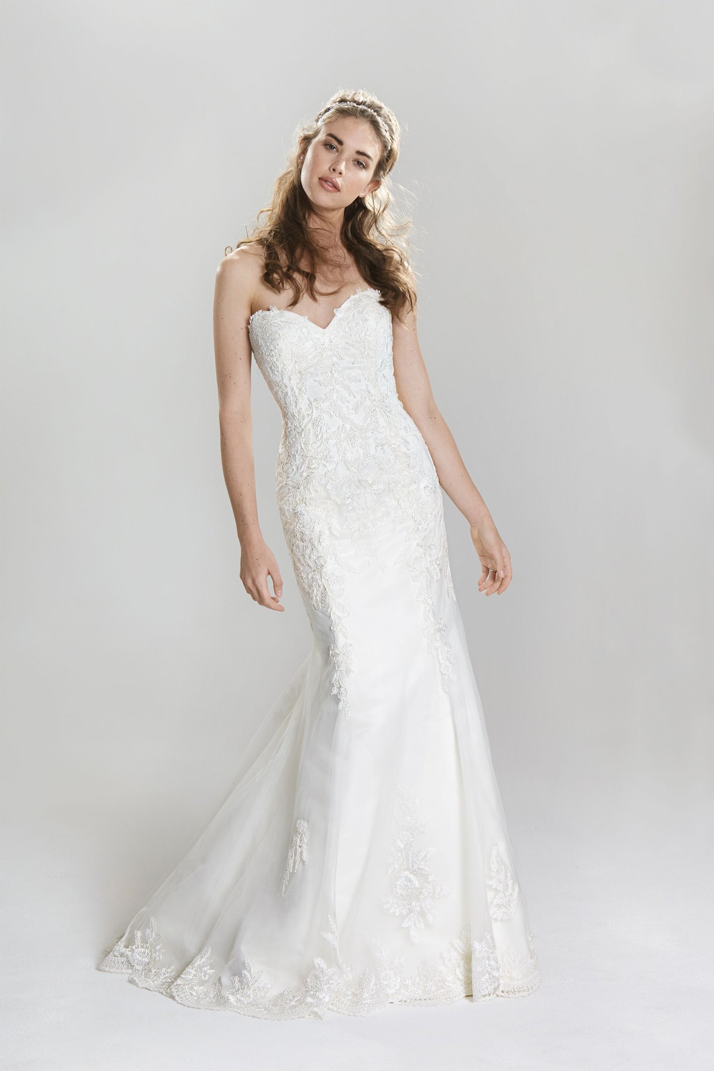 Lillian West Style 6396 Lace and Tulle Fit and Flare Dress